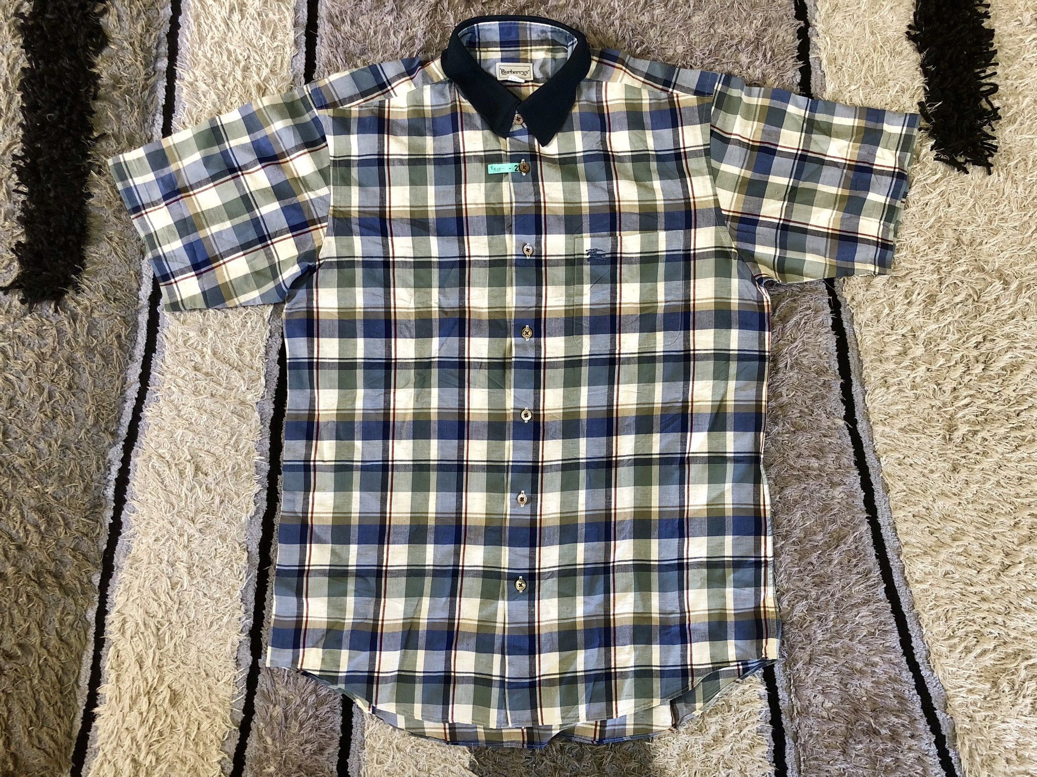 Burberry Vintage 90s Burberry Short Sleeve Button Down Shirts Size US M / EU 48-50 / 2 - 1 Thumbnail