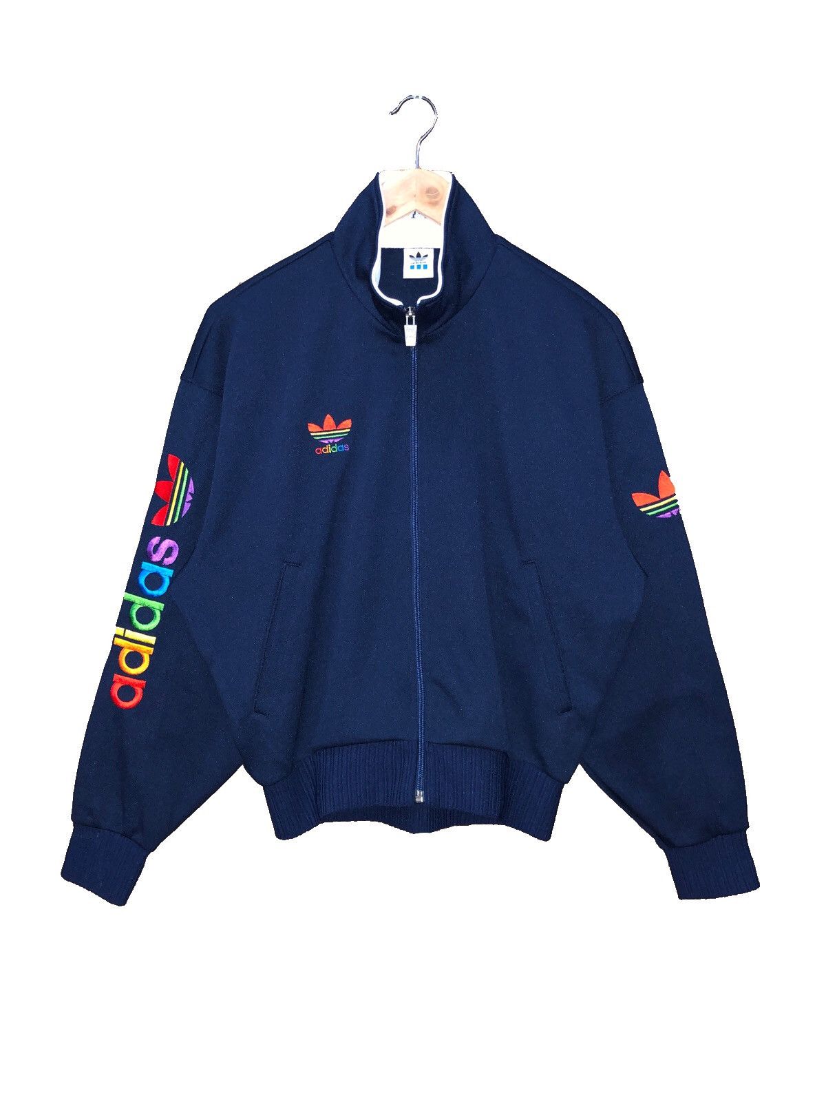 Adidas × Vintage Vintage Adidas Trefoil Spell Out Embroidery TrackTop Jacket Size US M / EU 48-50 / 2 - 1 Thumbnail