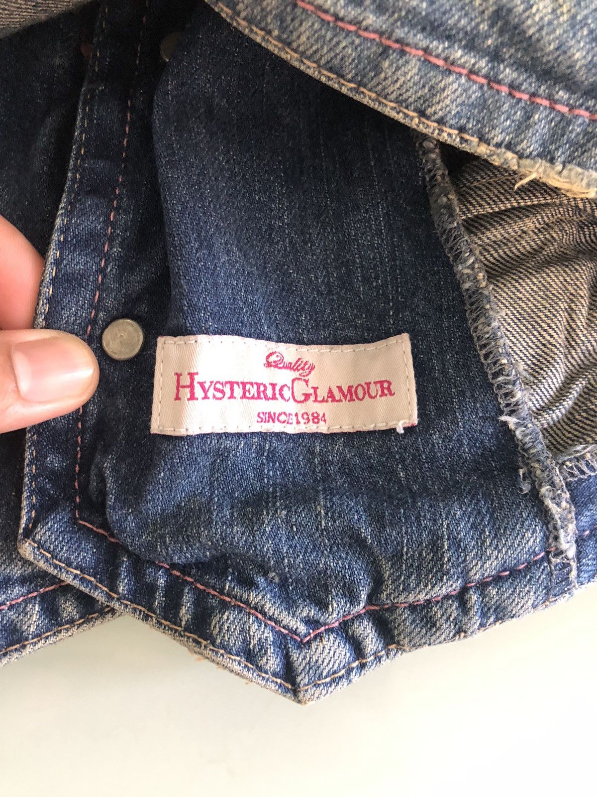 Hysteric Glamour Vintage Hysteric Glamour Distressed Denim Vest Jacket Size XXS / US 00 / IT 34 - 18 Thumbnail