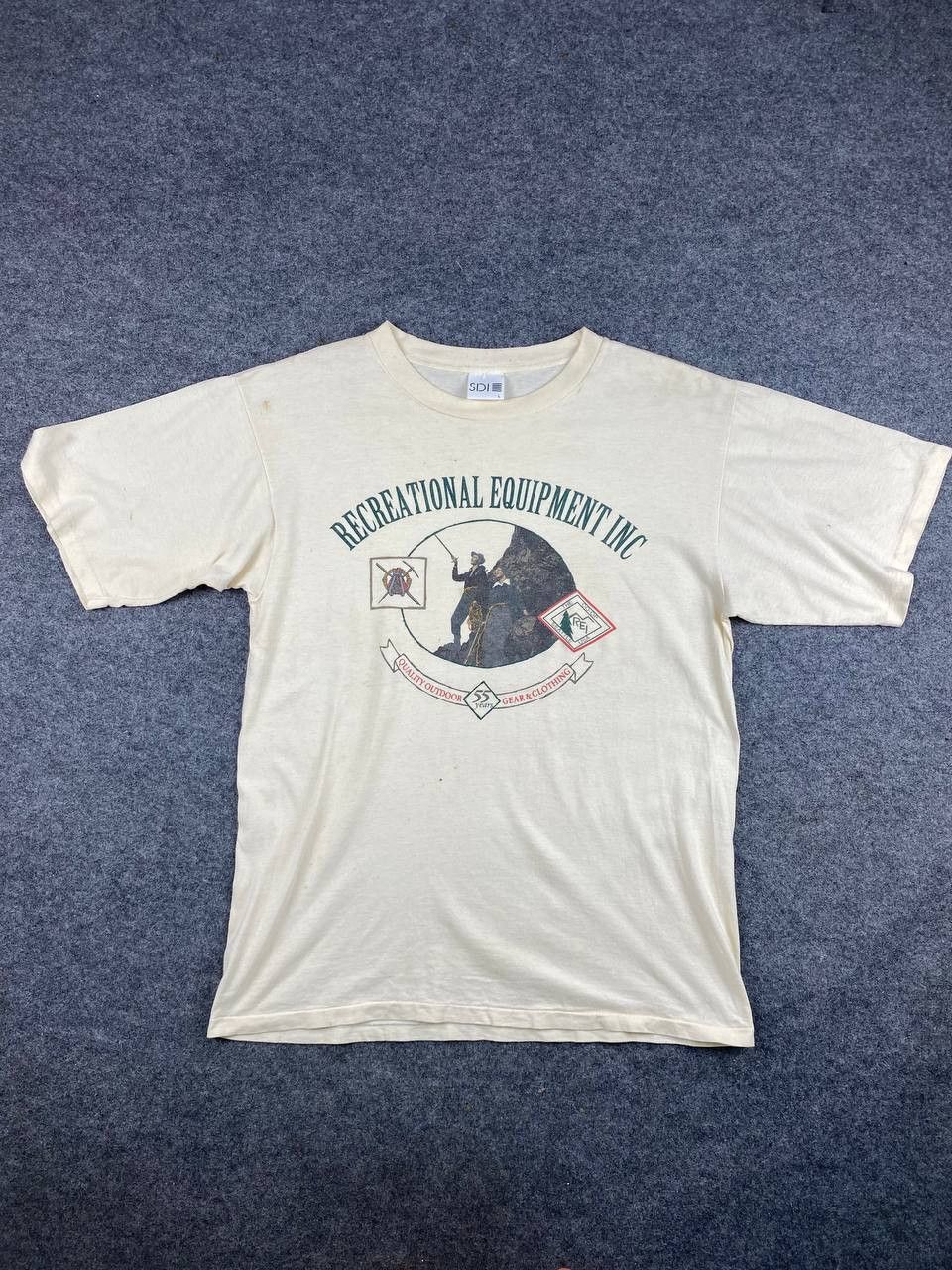 image of Made In USA x Outdoor Life Vintage Rei Quality Outdoor Clothing Tshirt in Cream, Men's (Size Large)