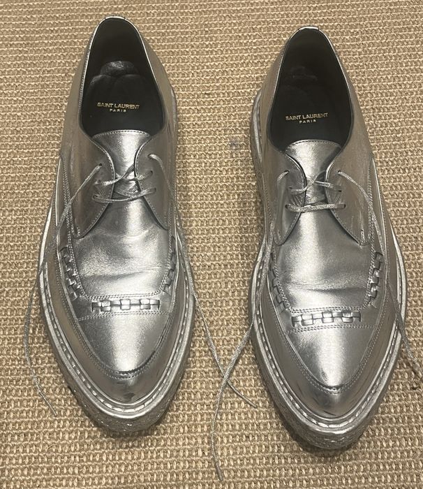 Saint Laurent Paris SLP Silver Creepers FW14 AW14 x Hedi Slimane sz44 ...