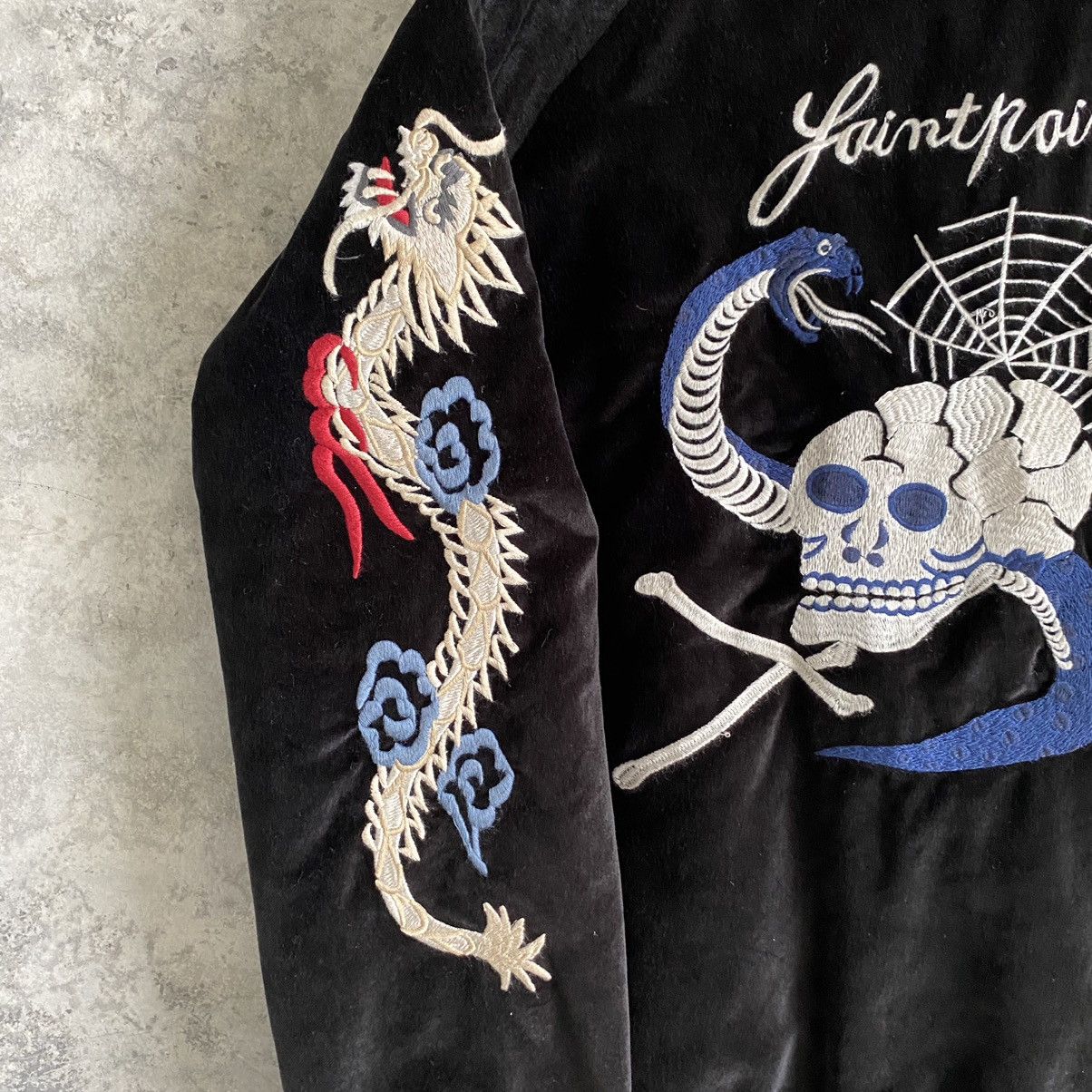 Vintage Vintage Saintpain Velvet Black Sukajan Souvenir Jacket Size US M / EU 48-50 / 2 - 14 Thumbnail