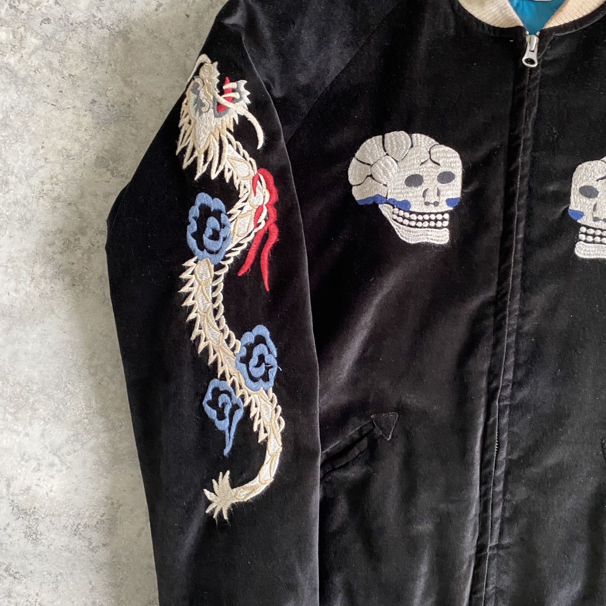 Vintage Vintage Saintpain Velvet Black Sukajan Souvenir Jacket Size US M / EU 48-50 / 2 - 7 Thumbnail