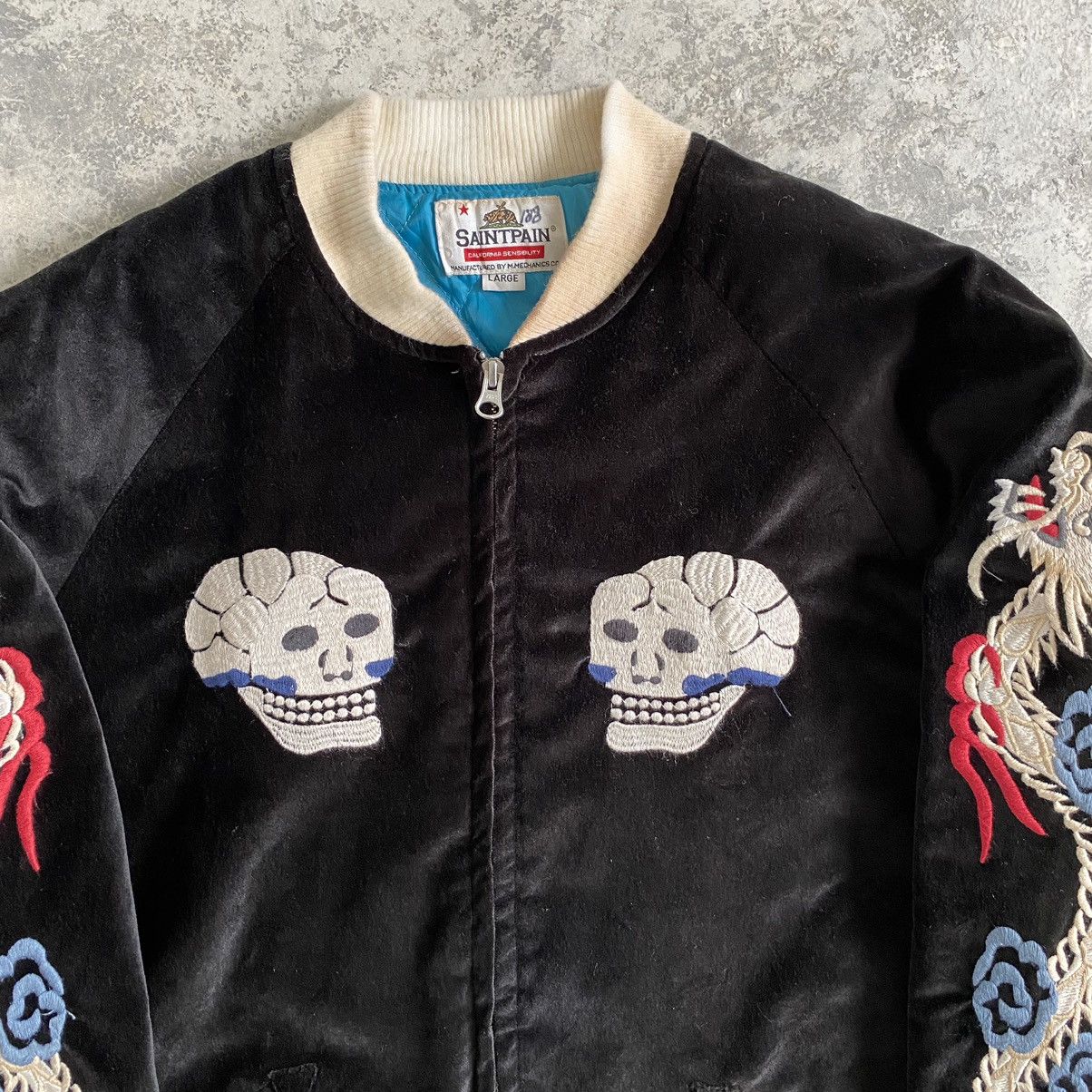 Vintage Vintage Saintpain Velvet Black Sukajan Souvenir Jacket Size US M / EU 48-50 / 2 - 5 Thumbnail