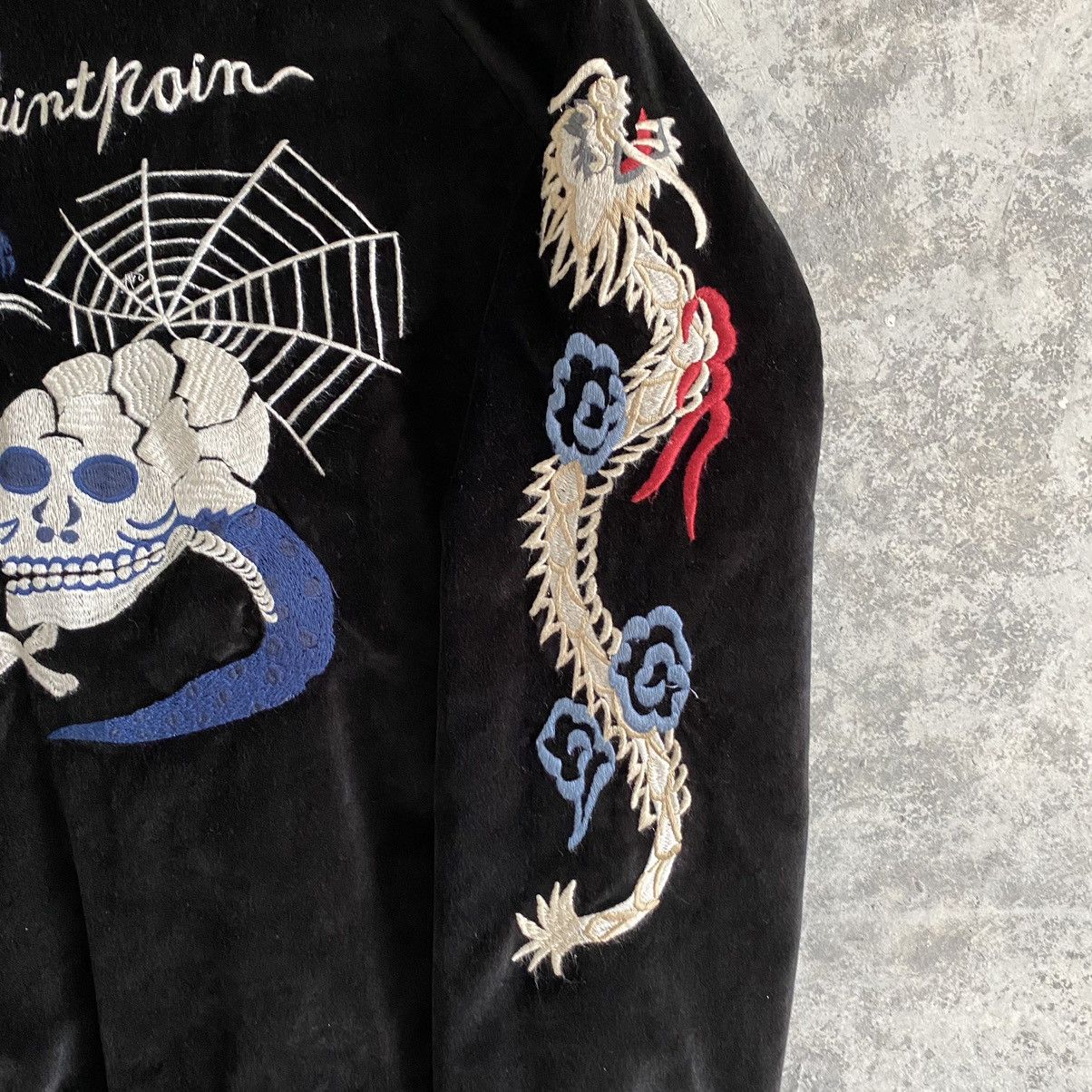 Vintage Vintage Saintpain Velvet Black Sukajan Souvenir Jacket Size US M / EU 48-50 / 2 - 13 Thumbnail