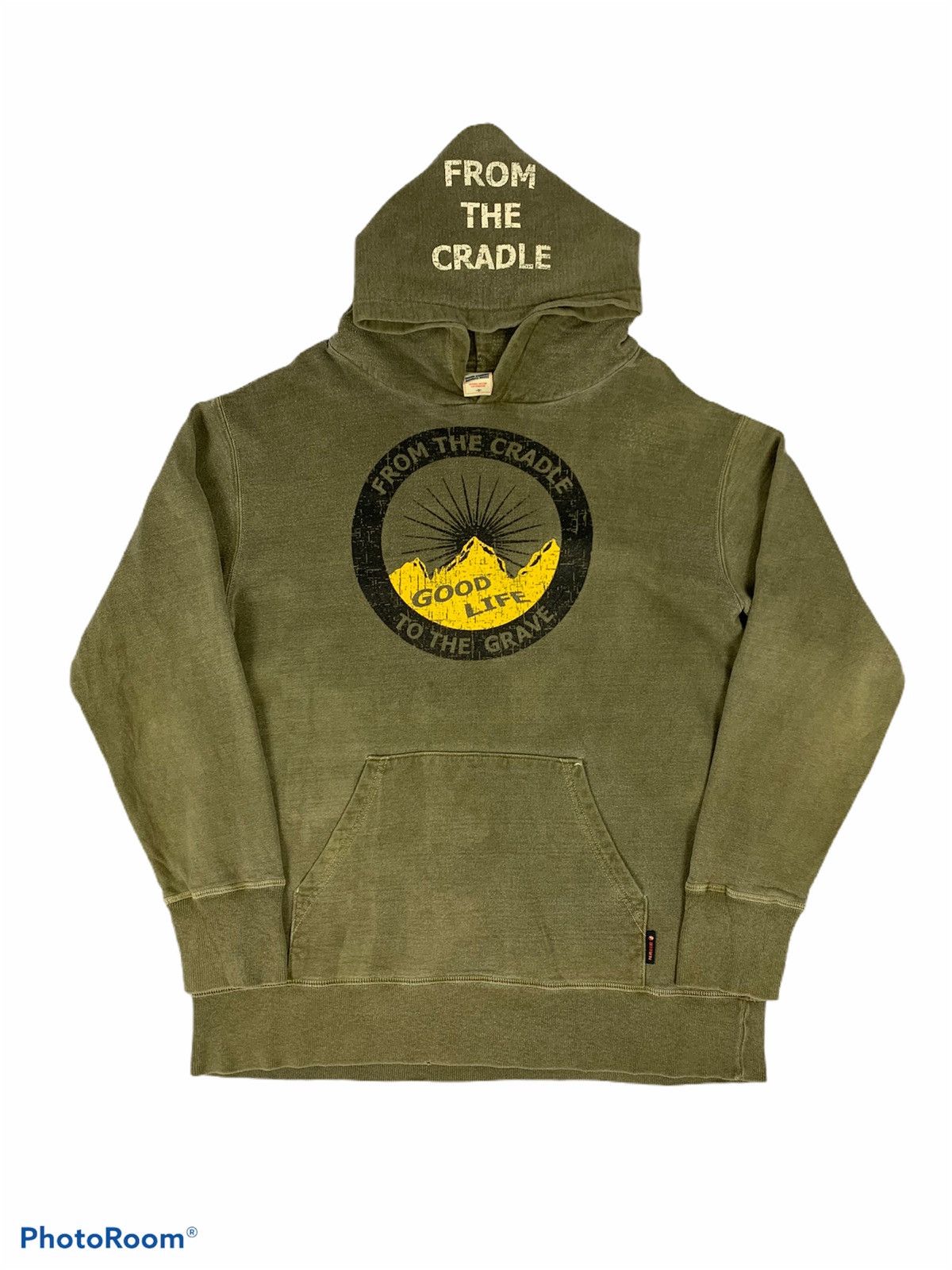 RAYCASSIN Mountain Sunset BigLogo Graphic Hoodie Sweatshirt