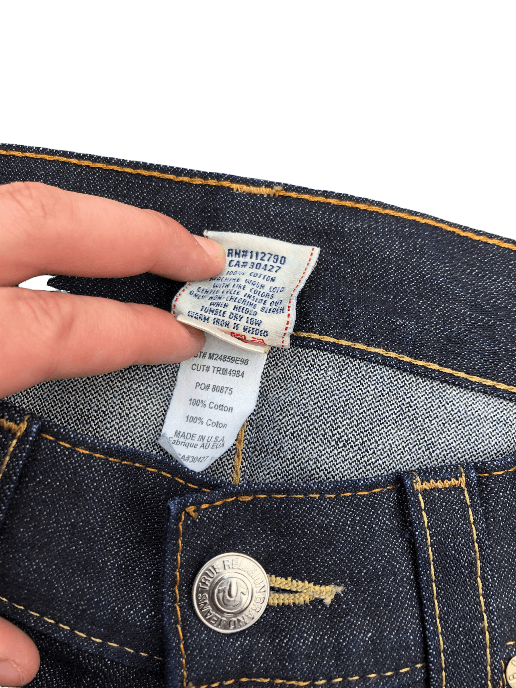 True Religion × Vintage Vintage True Religion Jeans Size 33 RICKY Red Horshoe Size US 33 - 6 Thumbnail