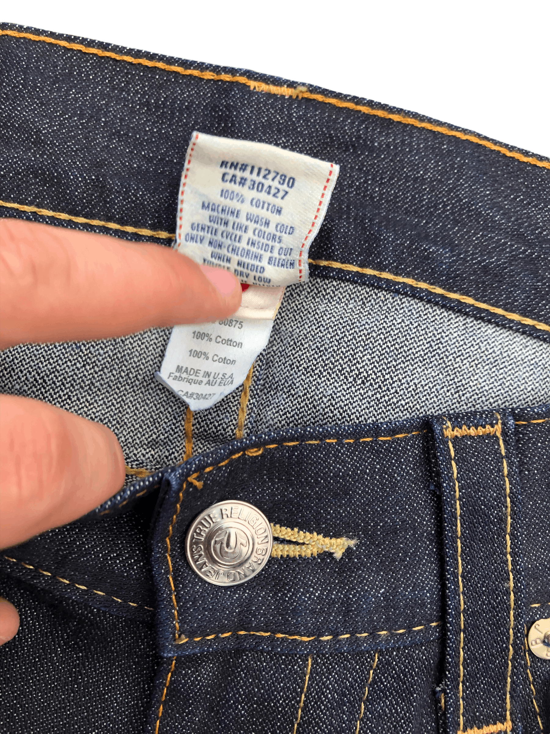 True Religion × Vintage Vintage True Religion Jeans Size 33 RICKY Red Horshoe Size US 33 - 5 Thumbnail
