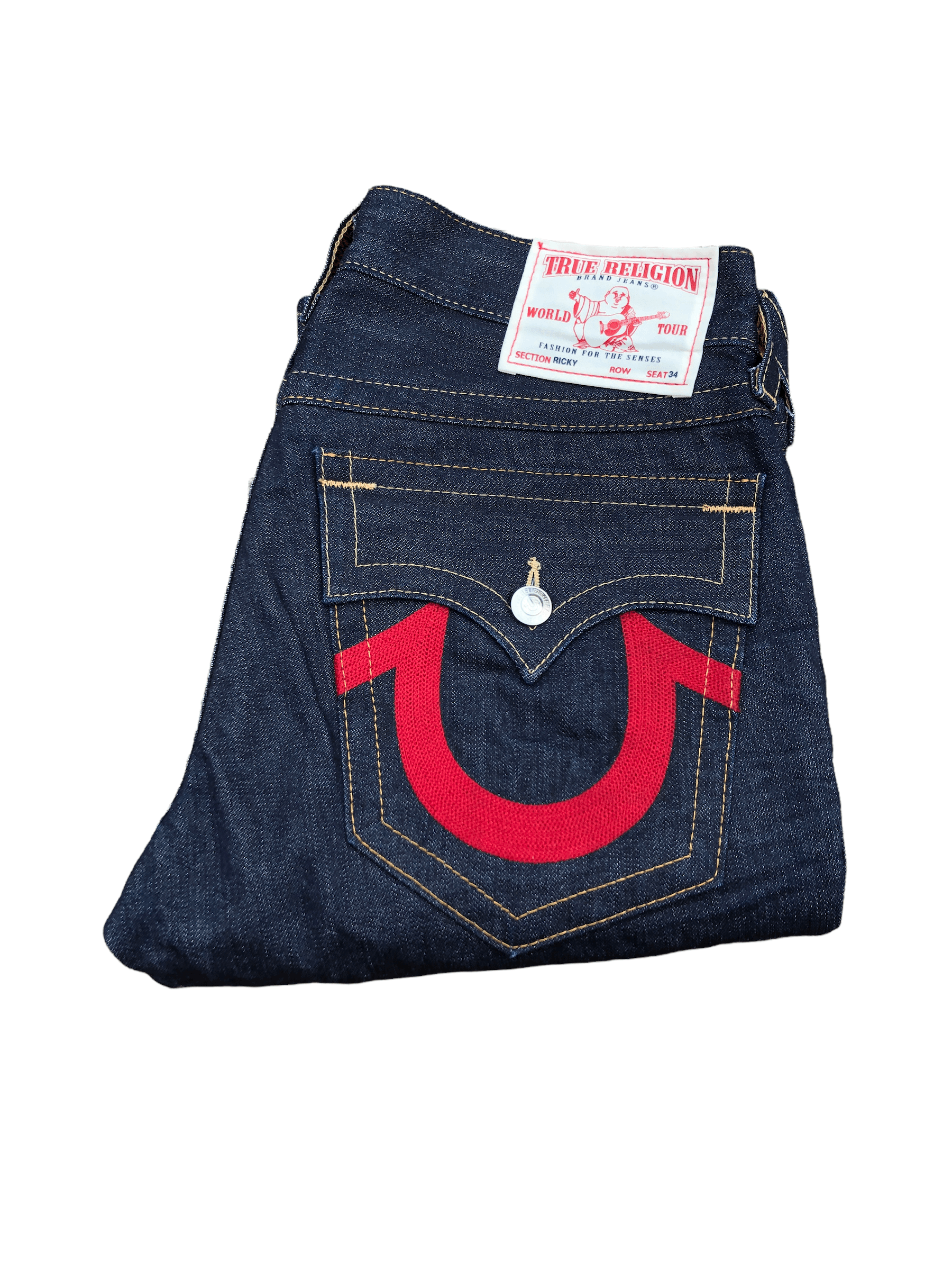 True Religion × Vintage Vintage True Religion Jeans Size 33 RICKY Red Horshoe Size US 33 - 10 Thumbnail
