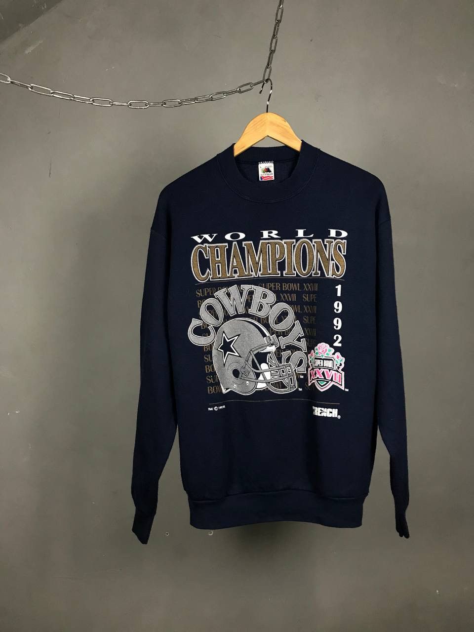 NFL × Vintage Cowboys 1992 world champion NFL American vintage sweatshirt Size US L / EU 52-54 / 3 - 1 Thumbnail