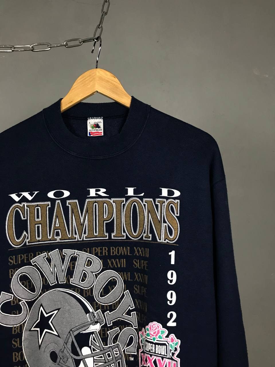 NFL × Vintage Cowboys 1992 world champion NFL American vintage sweatshirt Size US L / EU 52-54 / 3 - 2 Thumbnail