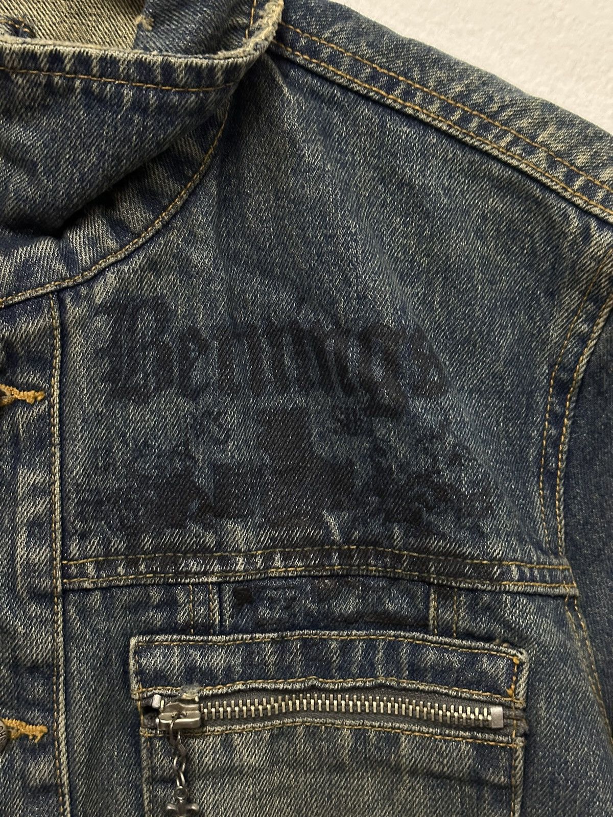 Vintage Japanese Bernings Rare Trucker Distressed Denim Jacket Size US M / EU 48-50 / 2 - 4 Thumbnail