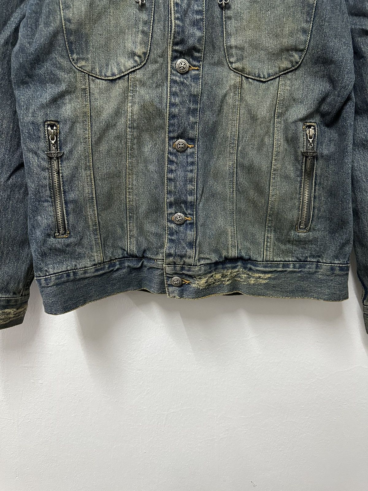 Vintage Japanese Bernings Rare Trucker Distressed Denim Jacket Size US M / EU 48-50 / 2 - 12 Thumbnail