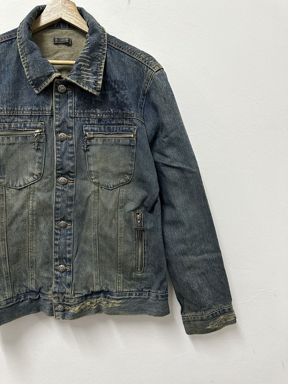 Vintage Japanese Bernings Rare Trucker Distressed Denim Jacket Size US M / EU 48-50 / 2 - 3 Thumbnail