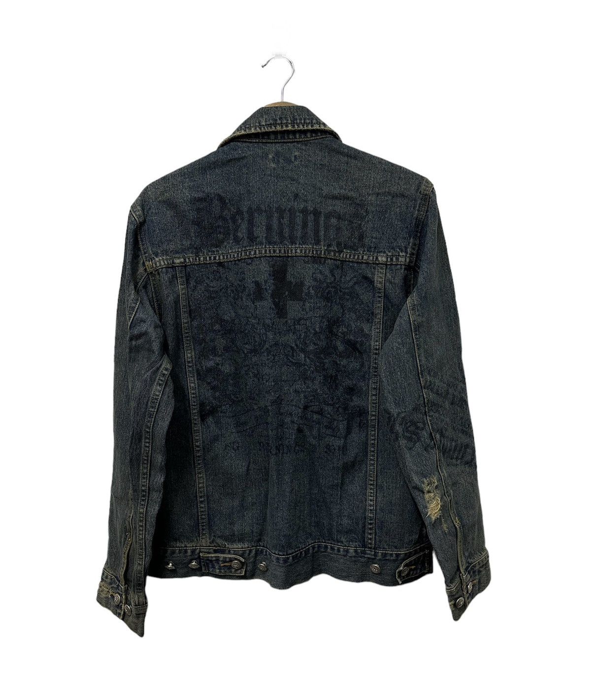 Vintage Japanese Bernings Rare Trucker Distressed Denim Jacket Size US M / EU 48-50 / 2 - 15 Thumbnail