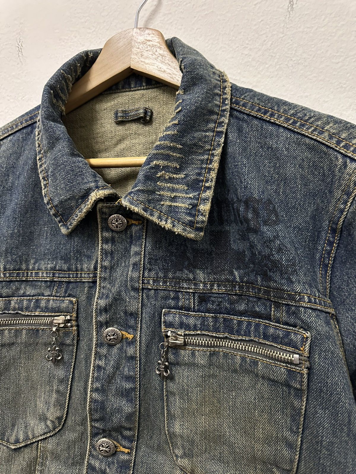 Vintage Japanese Bernings Rare Trucker Distressed Denim Jacket Size US M / EU 48-50 / 2 - 6 Thumbnail