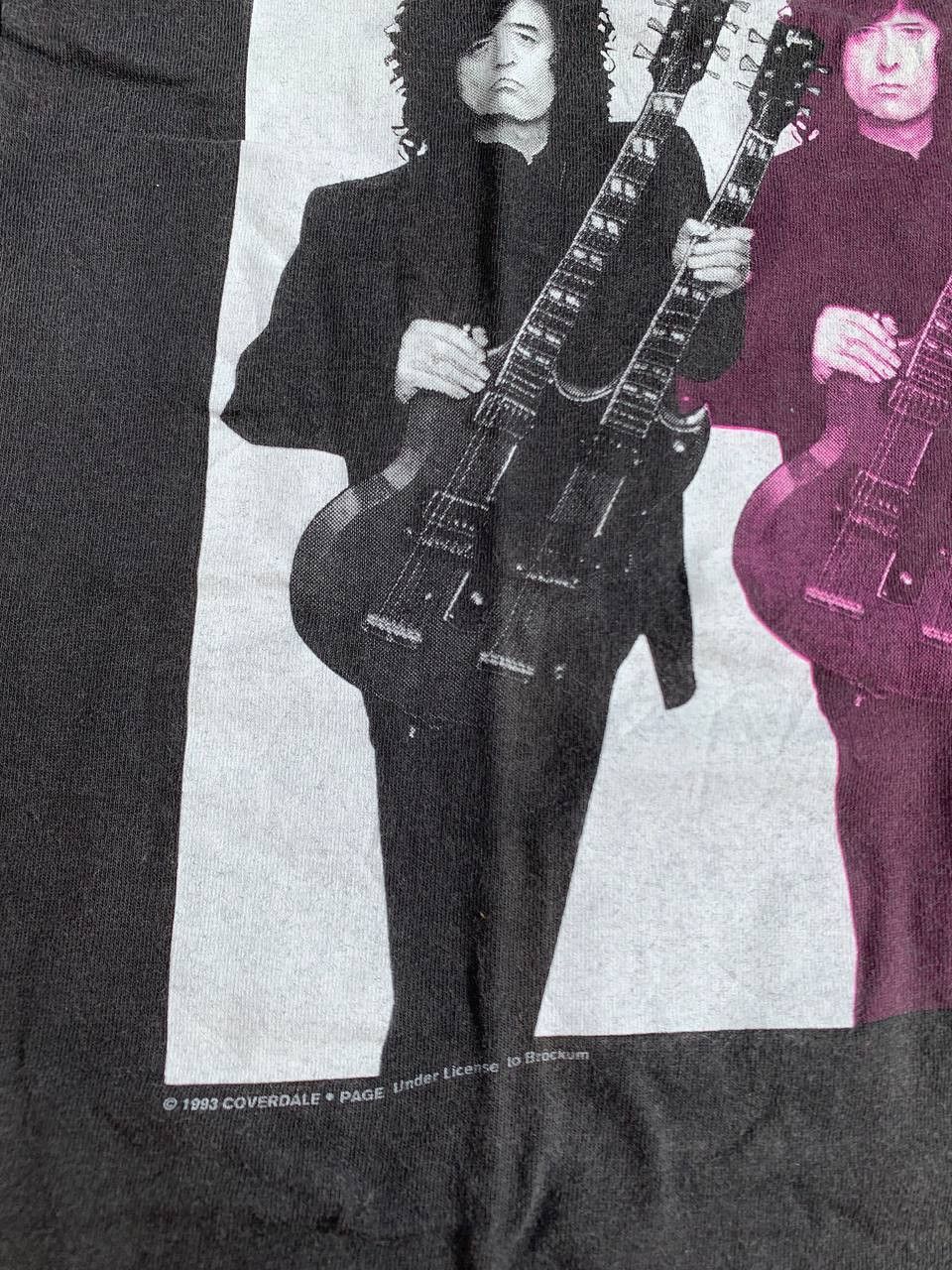Band Tees Vtg 1993 Jimmy Page Tour Tee Coverdale•Page Led Zeppelin Size US L / EU 52-54 / 3 - 4 Thumbnail