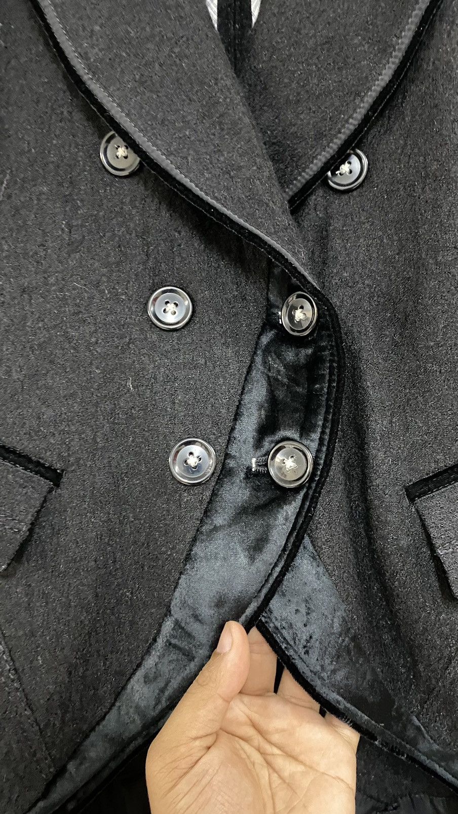 Japanese Brand H.I.G.H Use by Claire Campbell Avant Garde Black Coat Size S / US 4 / IT 40 - 4 Thumbnail