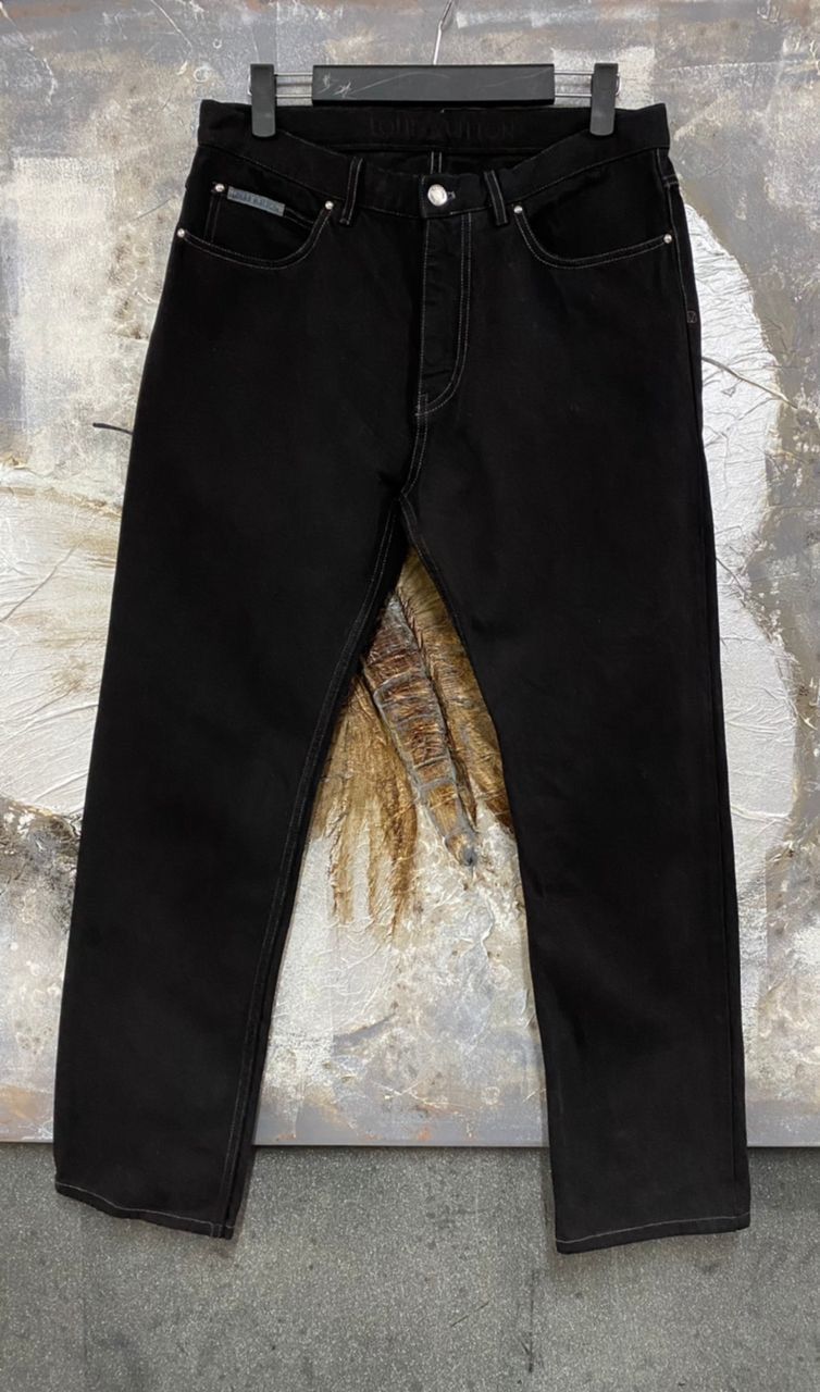 Louis Vuitton Louis Vuitton Black Denim Pants W32 Size US 32 / EU 48 - 1 Thumbnail