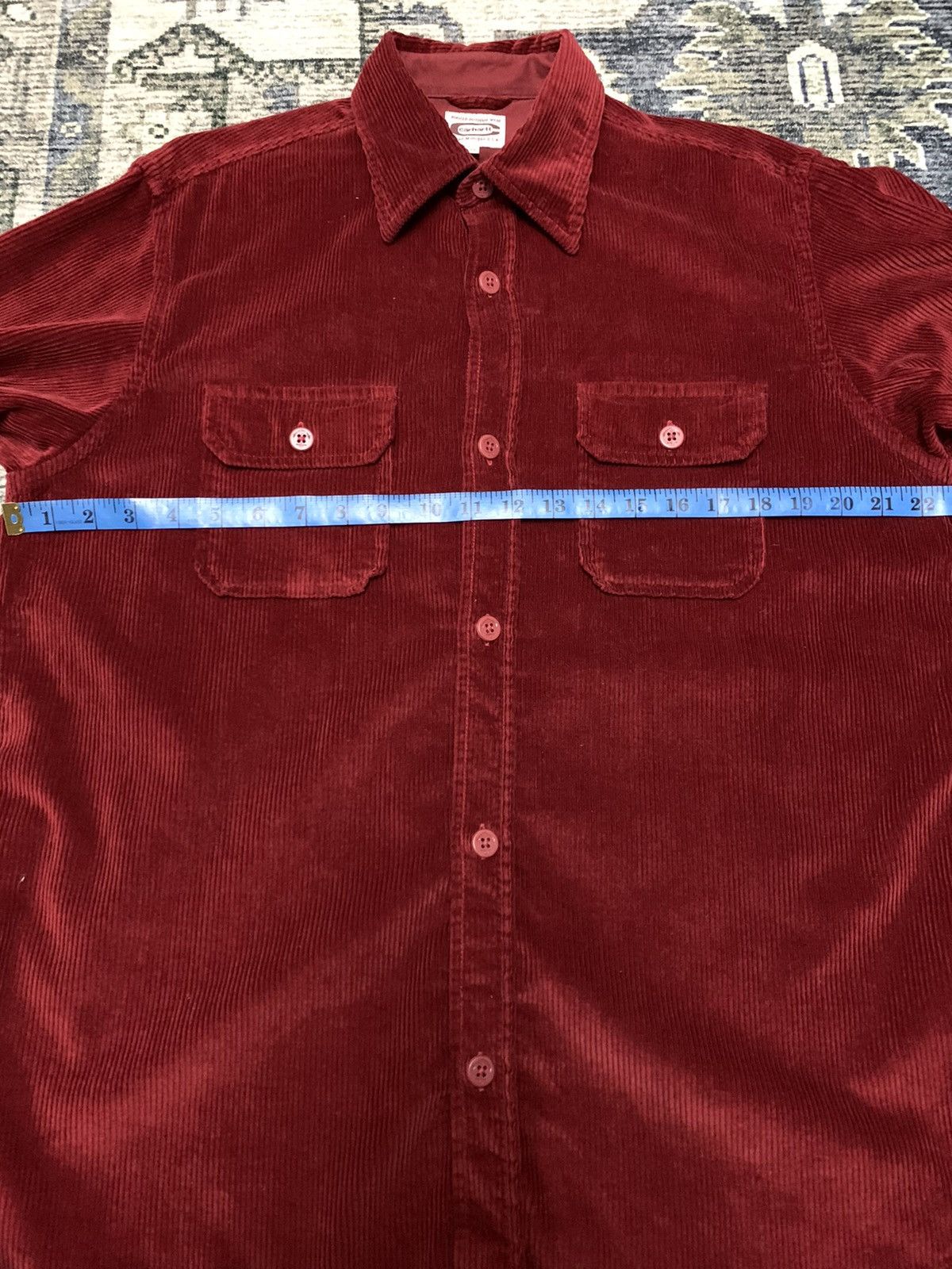 Carhartt Rare Vintage Carhartt Corduroy Velvet Long Sleeve Shirt Size US M / EU 48-50 / 2 - 6 Thumbnail