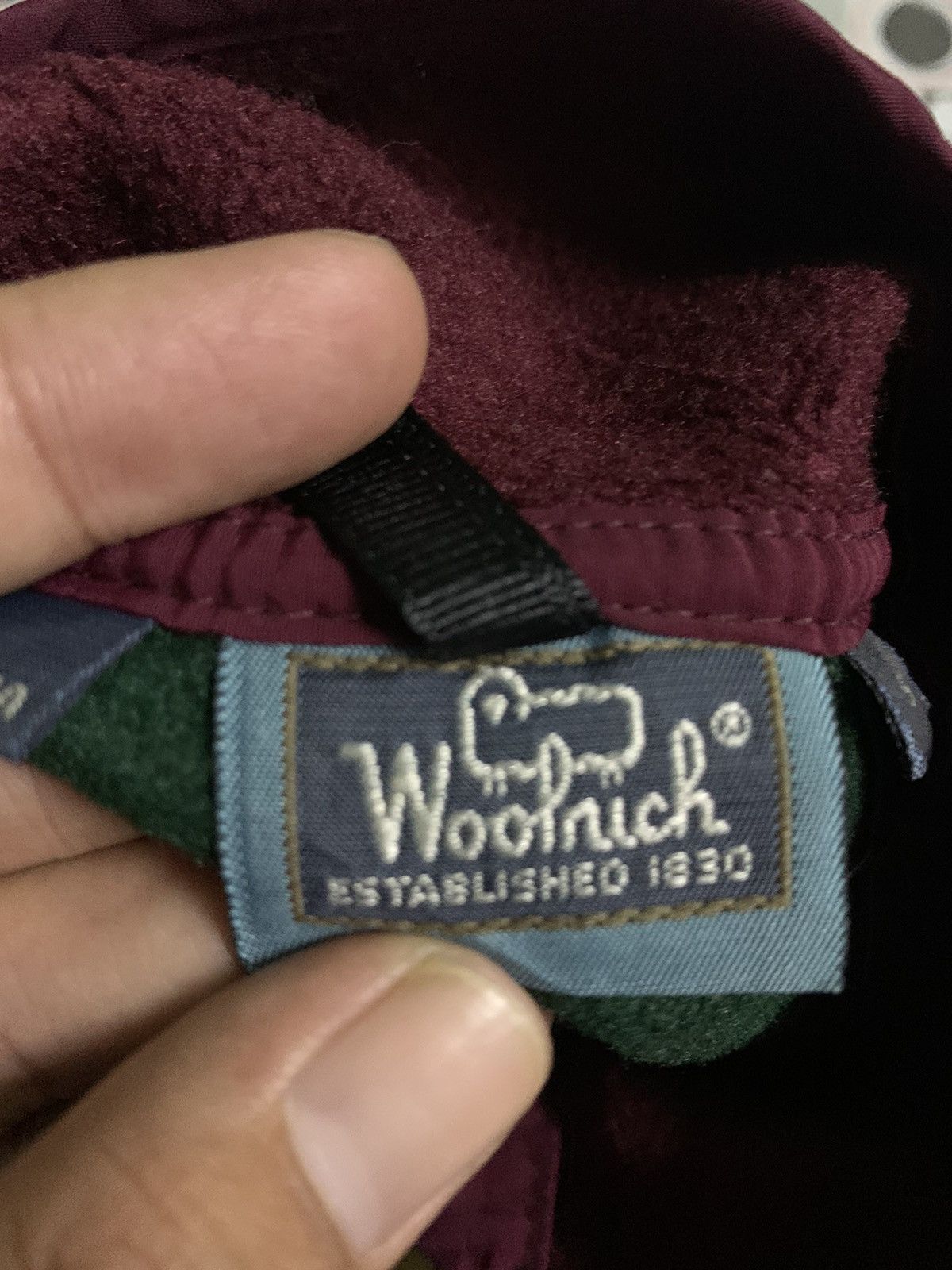 Nice Vintage Woolrich Tricolor Fleece Half Button Jacket