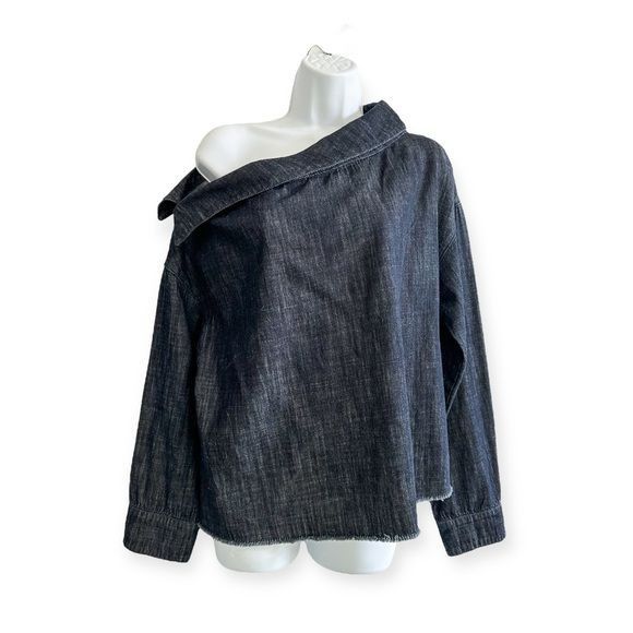 Rta RTA Demin Off Shoulder Blouse, Size XS, Dark blue Size XS / US 0-2 / IT 36-38 - 1 Thumbnail