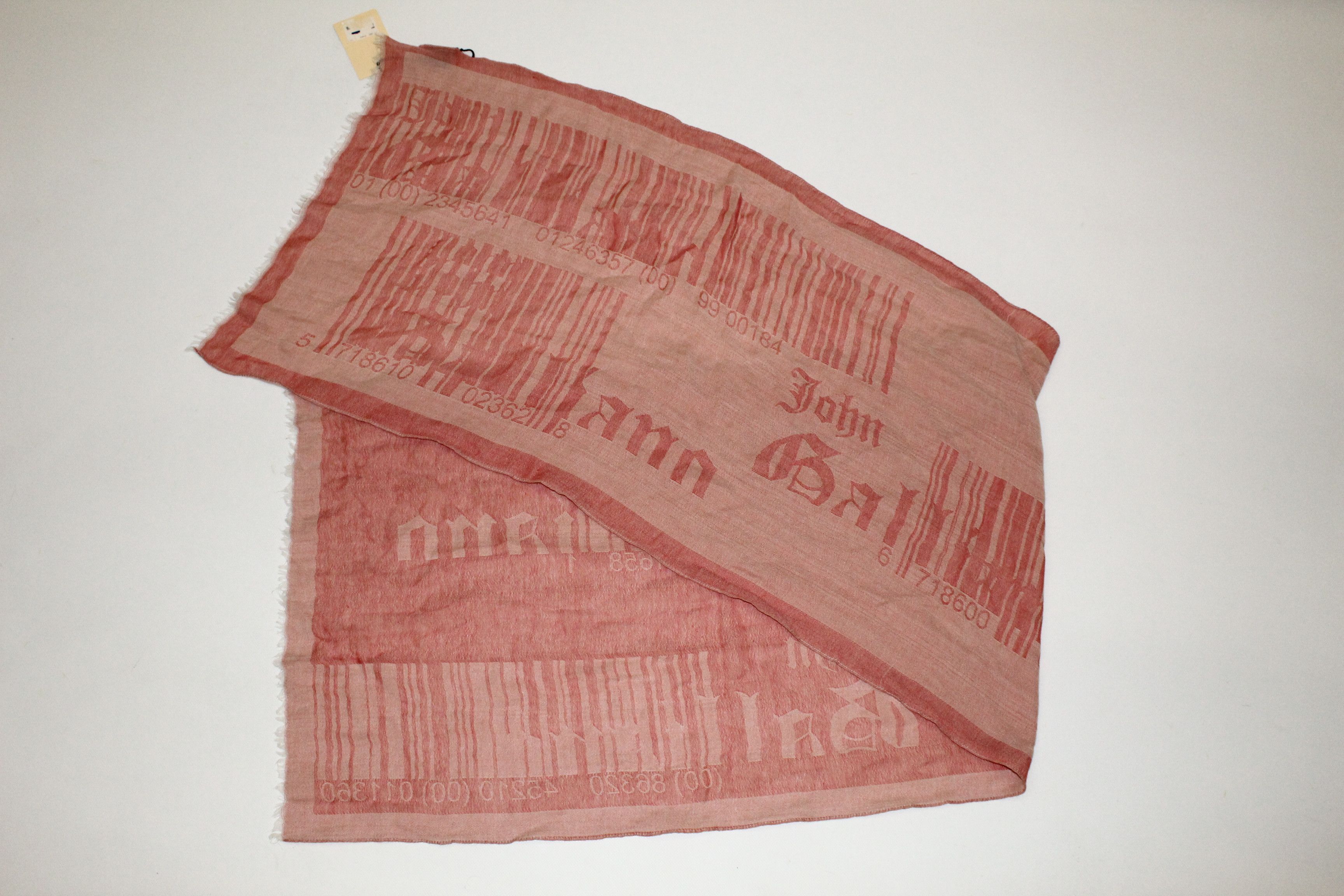 John Galliano John Galliano Gazette Barcode Logo Blend Big Long Scarf Size ONE SIZE - 6 Thumbnail