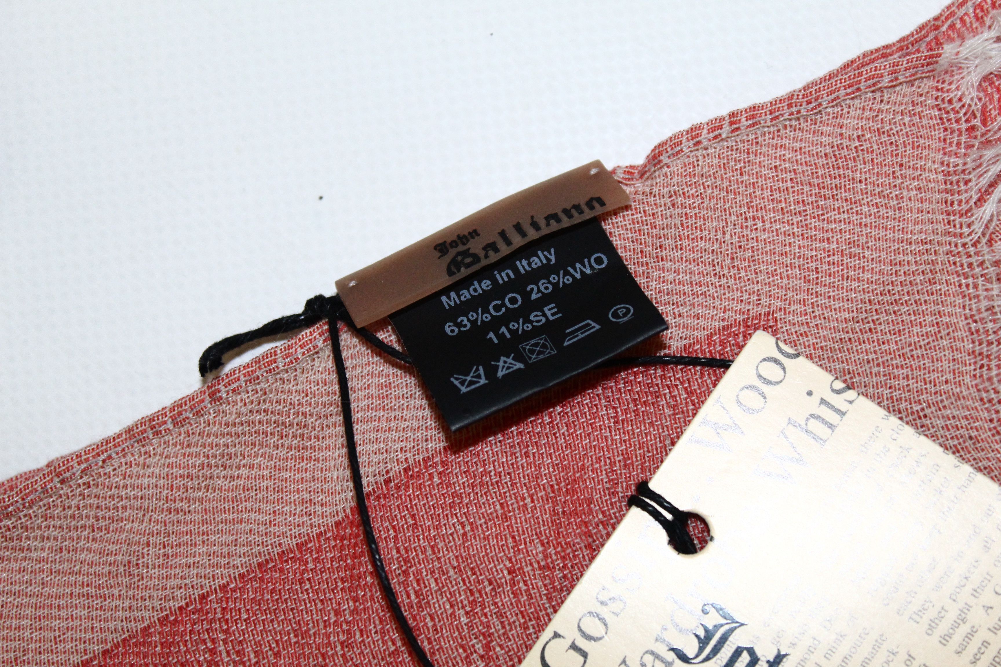 John Galliano John Galliano Gazette Barcode Logo Blend Big Long Scarf Size ONE SIZE - 5 Thumbnail