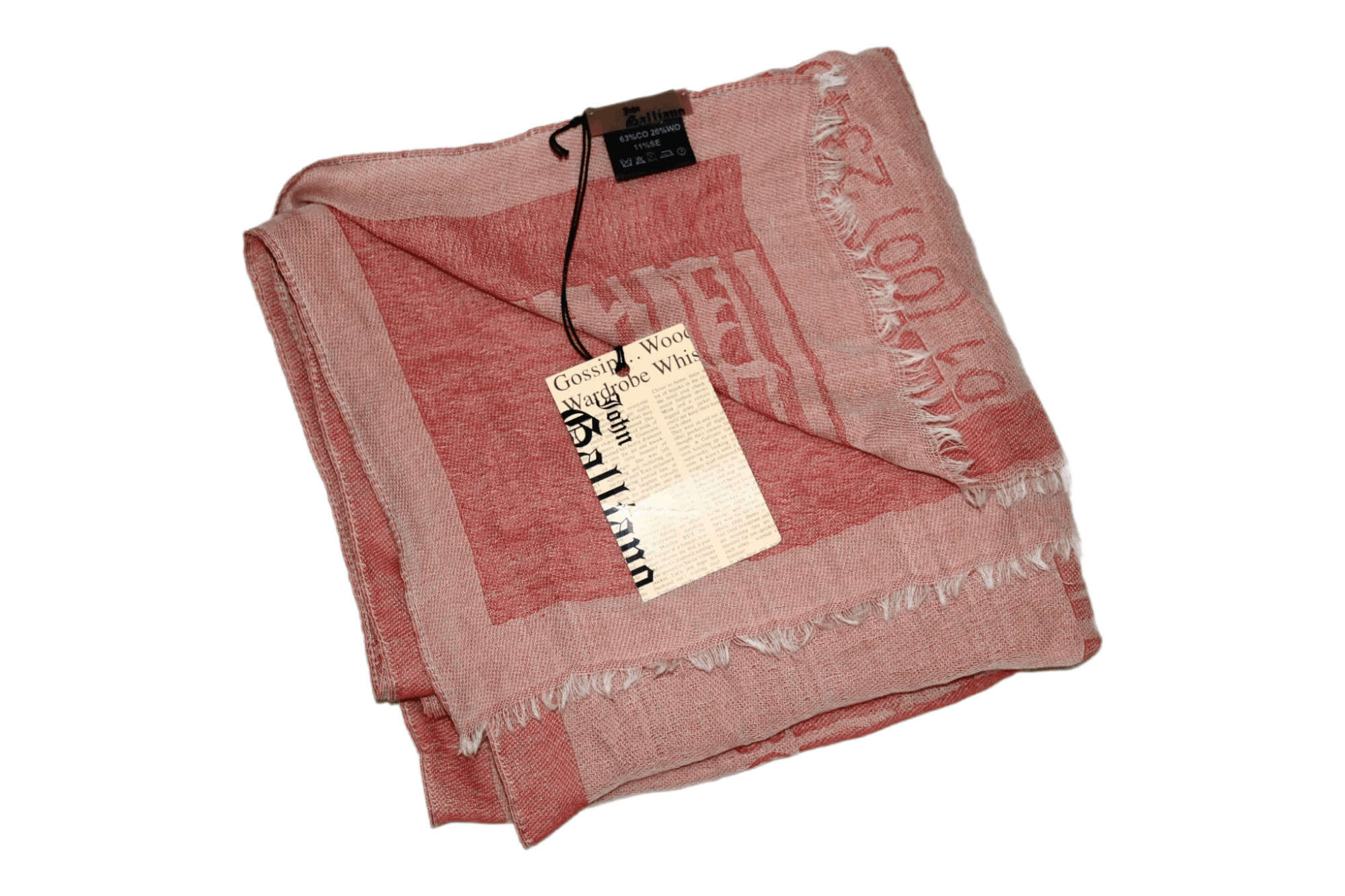 John Galliano John Galliano Gazette Barcode Logo Blend Big Long Scarf Size ONE SIZE - 1 Thumbnail