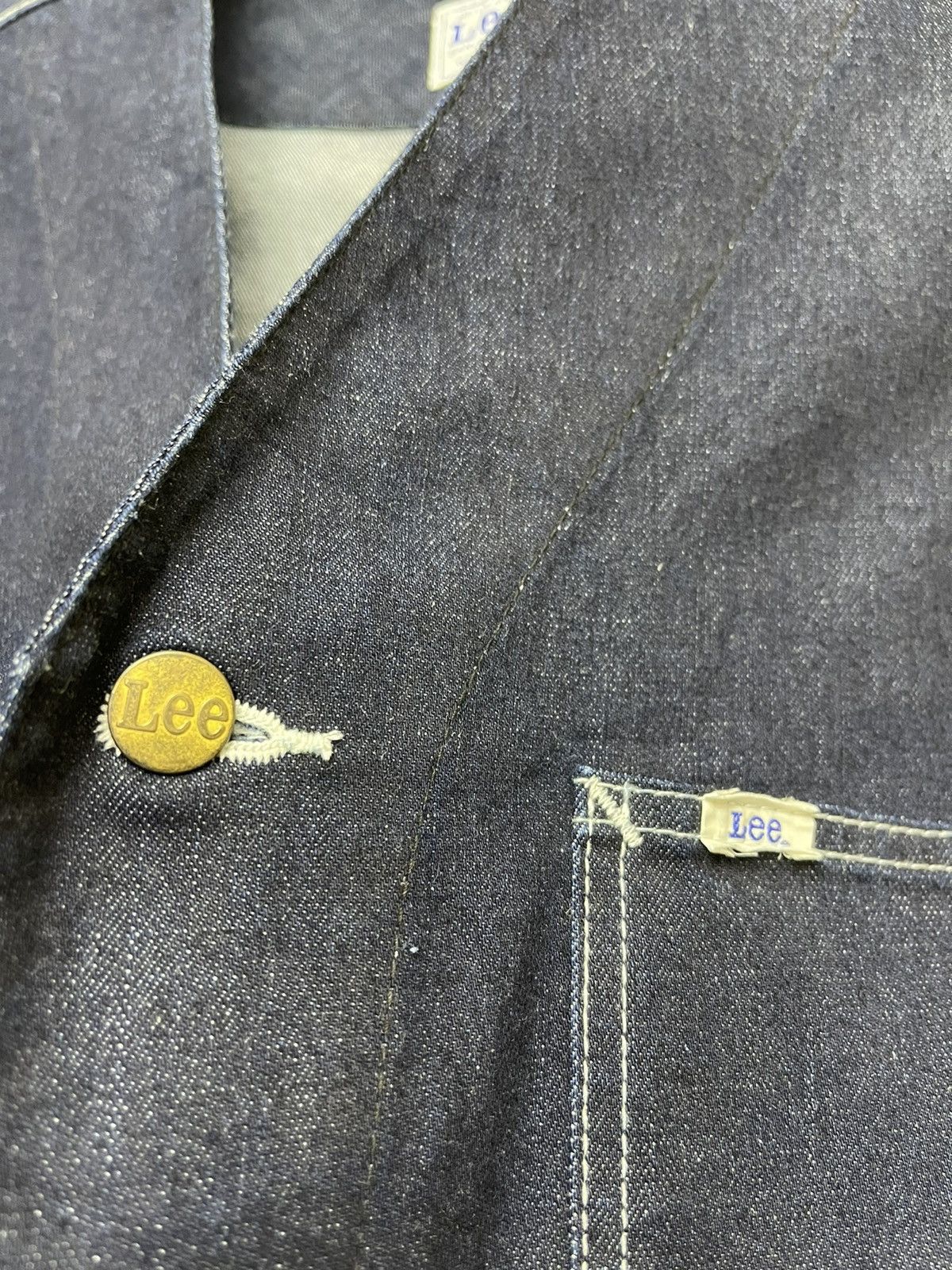 Lee Vintage Lee OZ Indigo denim Workwear Vest Jacket Size US M / EU 48-50 / 2 - 8 Thumbnail