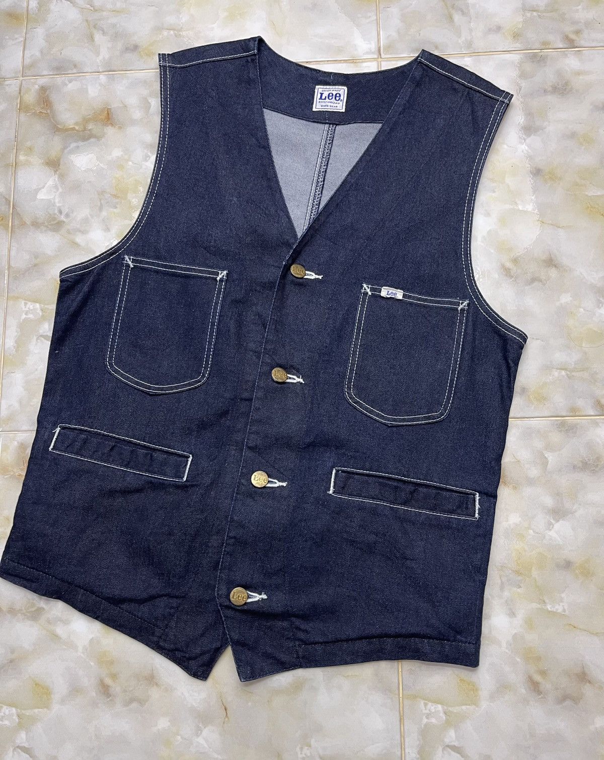 Lee Vintage Lee OZ Indigo denim Workwear Vest Jacket Size US M / EU 48-50 / 2 - 4 Thumbnail