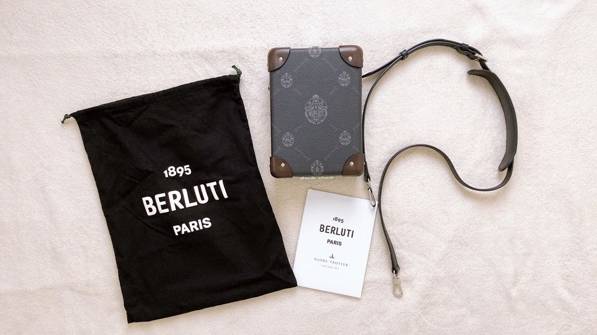 Berluti Berluti globe-trotter mini canvas and leather messenger bag Size ONE SIZE - 1 Thumbnail
