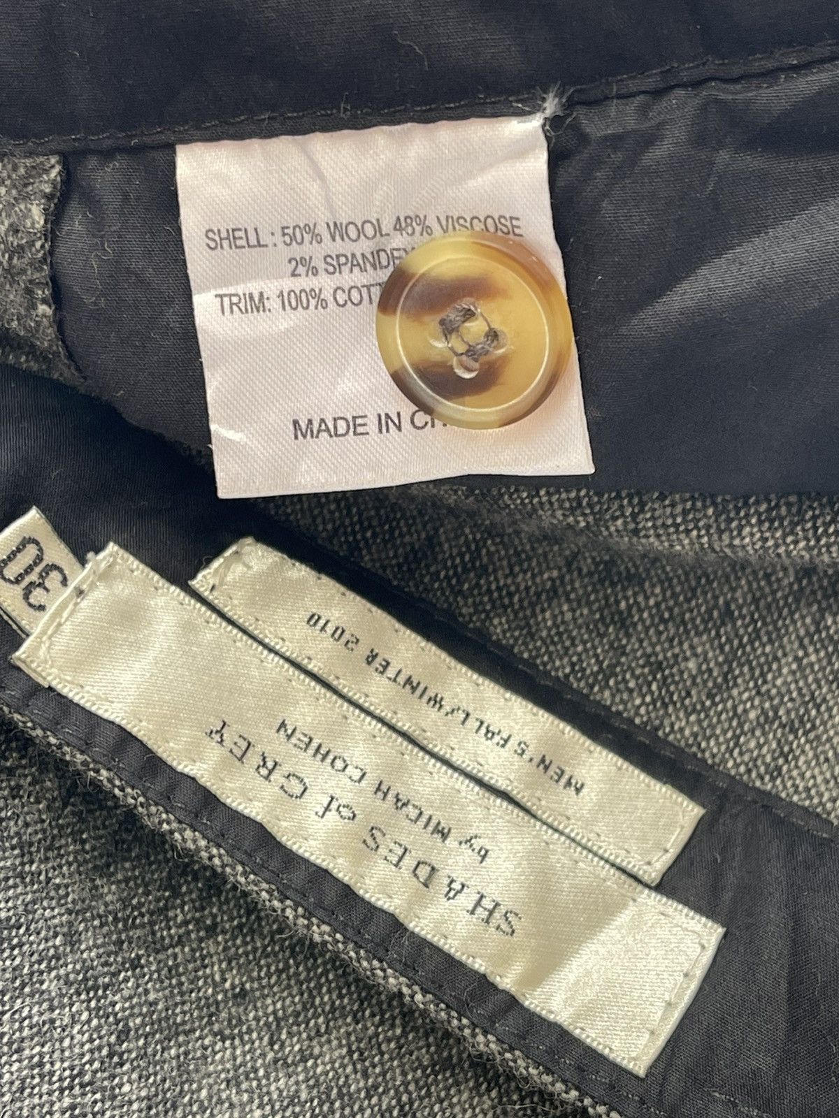 Shades Of Grey FALL WINTER 2010 WOOL PANTS Size US 33 - 7 Thumbnail