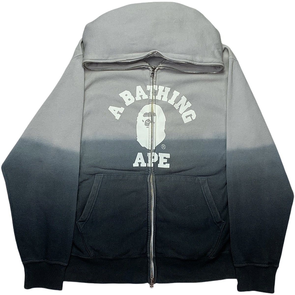 Bape College Logo Gradient Full Zip Hoodie 2006 Tops