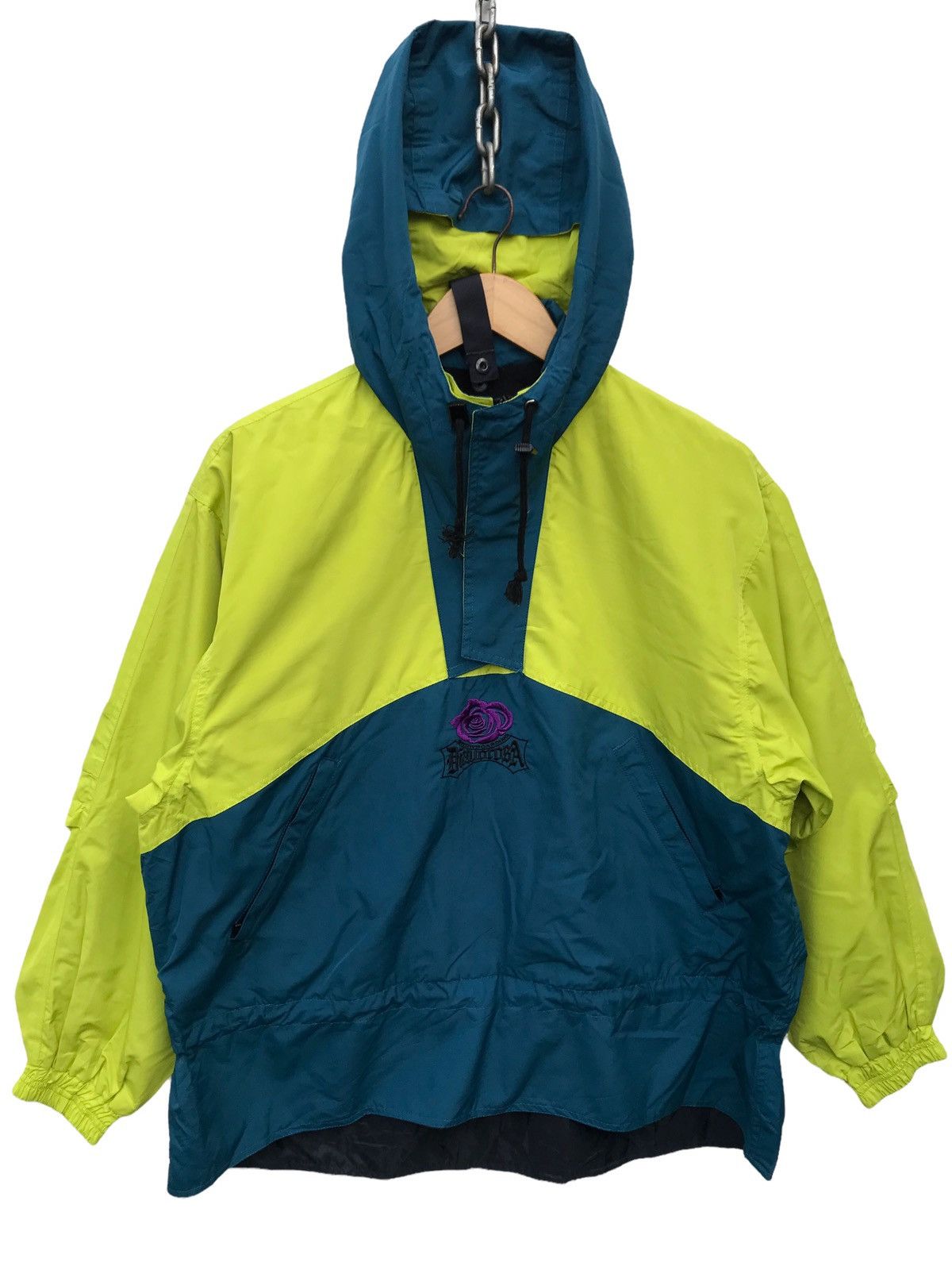 Japanese Brand Nice Colour Snowboard Color Block Windbreaker Hoodie Jacket Size US M / EU 48-50 / 2 - 4 Thumbnail