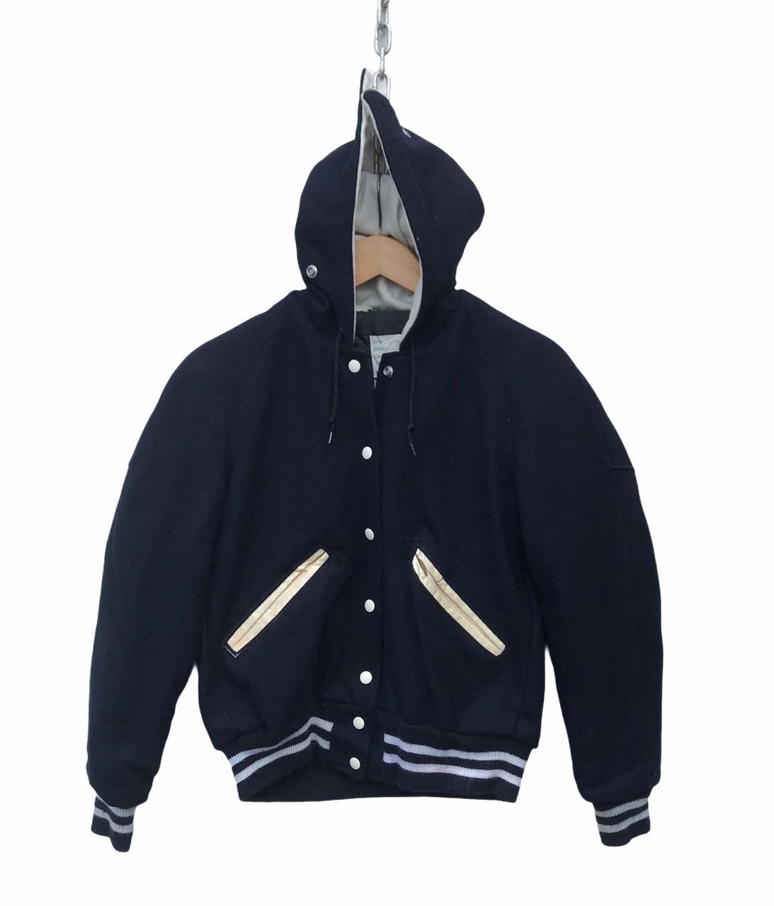 Delong Vintage DeLong Sportwear Hoodie Varsity Jacket Size US S / EU 44-46 / 1 - 1 Thumbnail