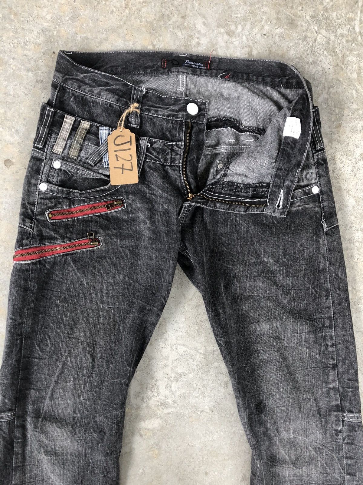 Hysteric Glamour Dominate Handcrafted Double Waist embroidered jeans Size US 32 / EU 48 - 3 Thumbnail