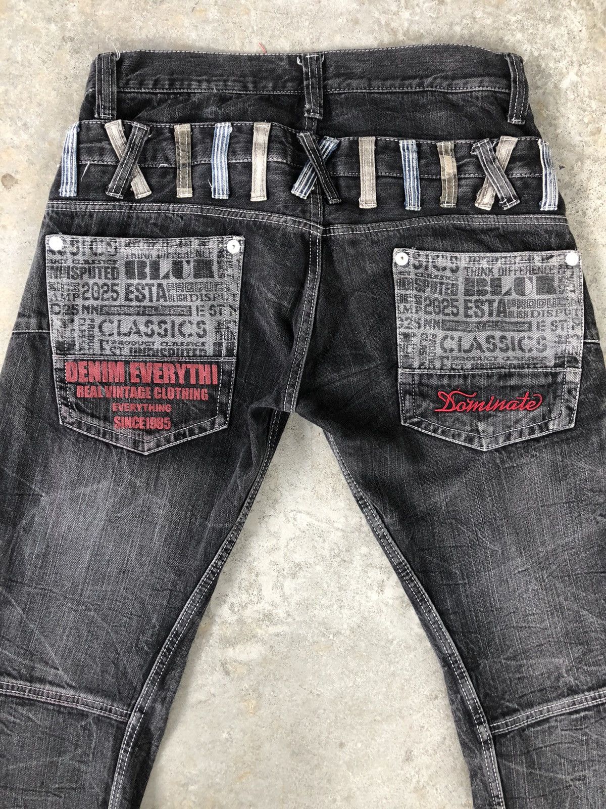 Hysteric Glamour Dominate Handcrafted Double Waist embroidered jeans Size US 32 / EU 48 - 8 Thumbnail