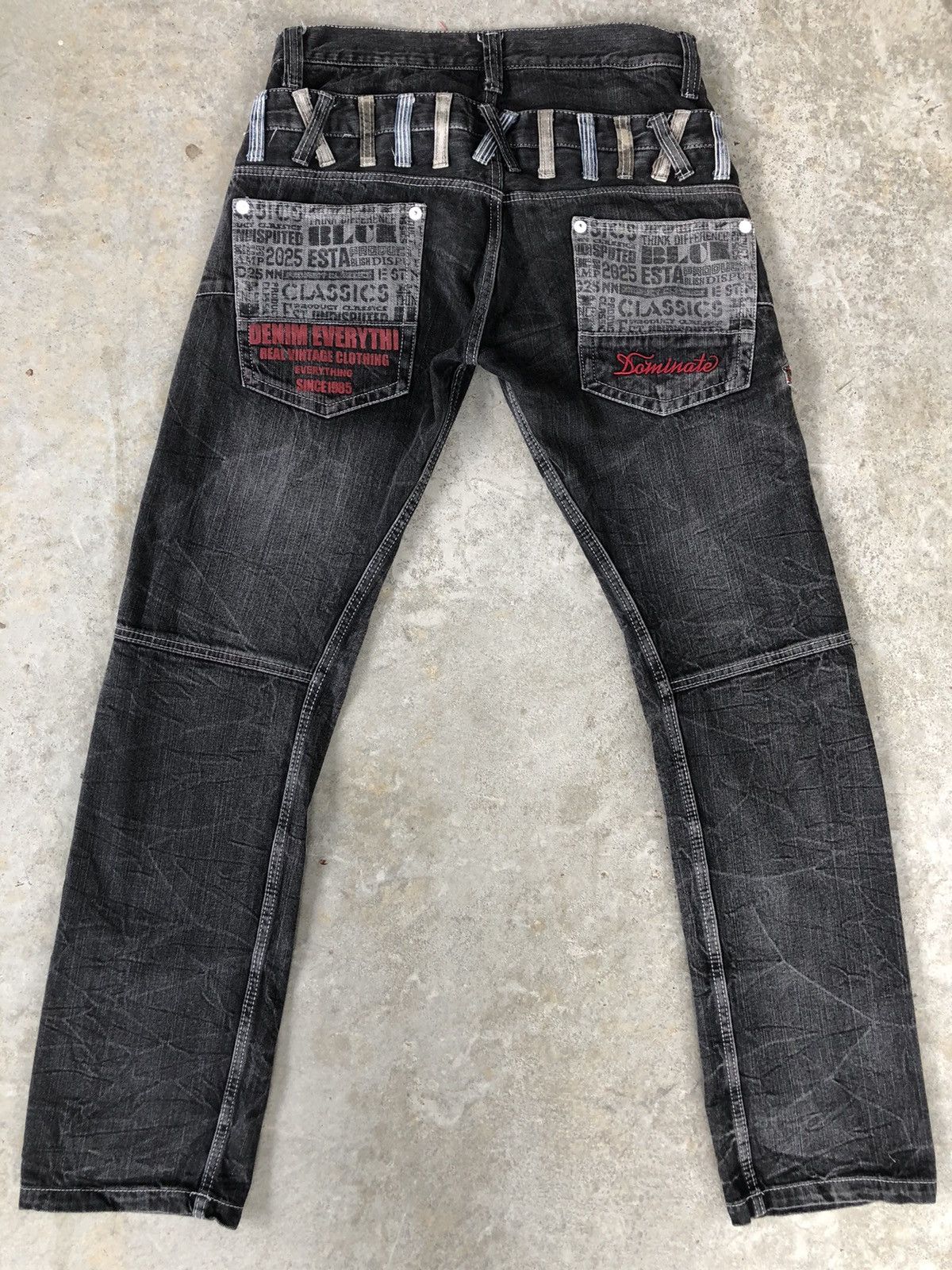 Hysteric Glamour Dominate Handcrafted Double Waist embroidered jeans Size US 32 / EU 48 - 2 Thumbnail