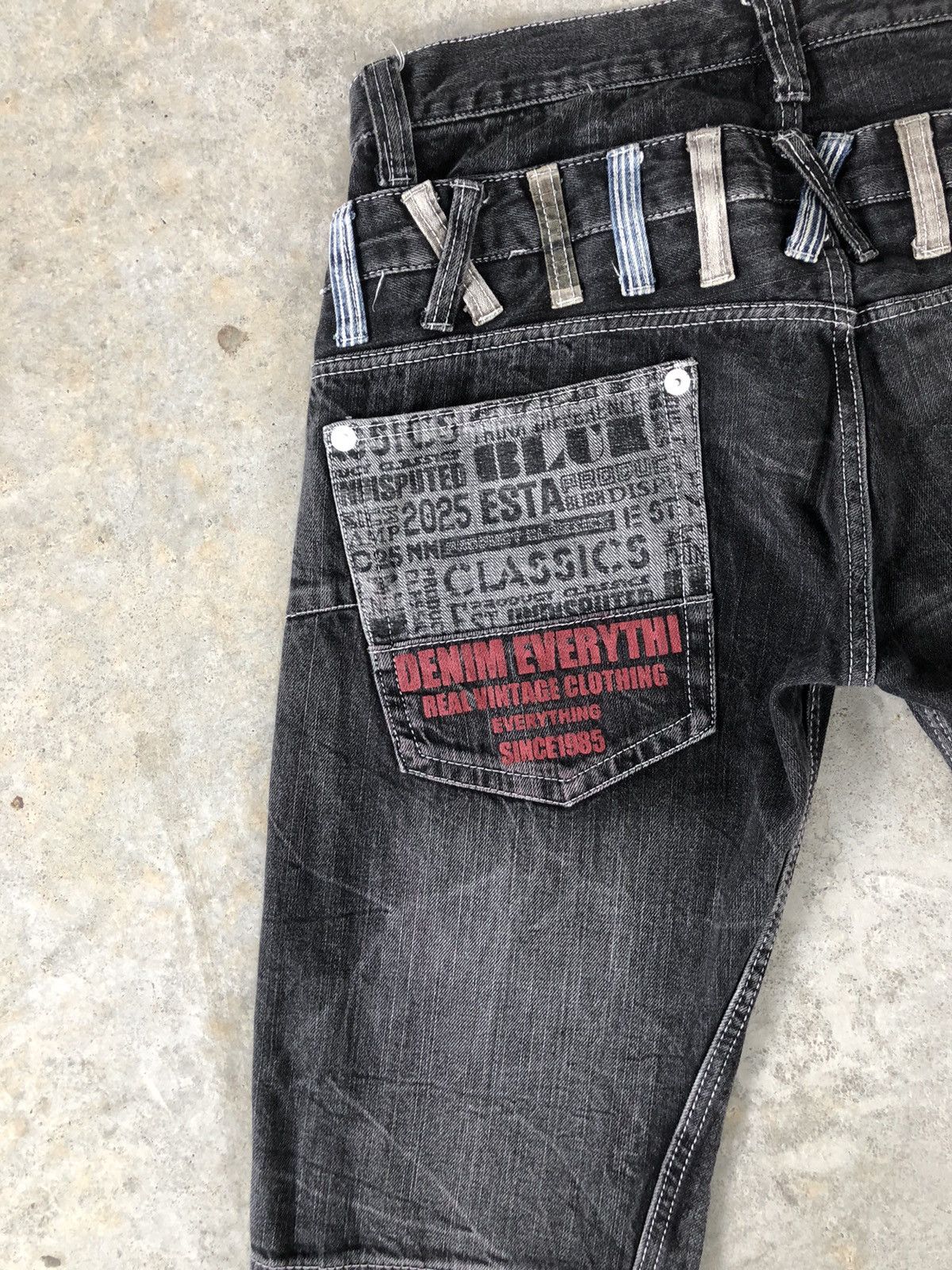 Hysteric Glamour Dominate Handcrafted Double Waist embroidered jeans Size US 32 / EU 48 - 9 Thumbnail