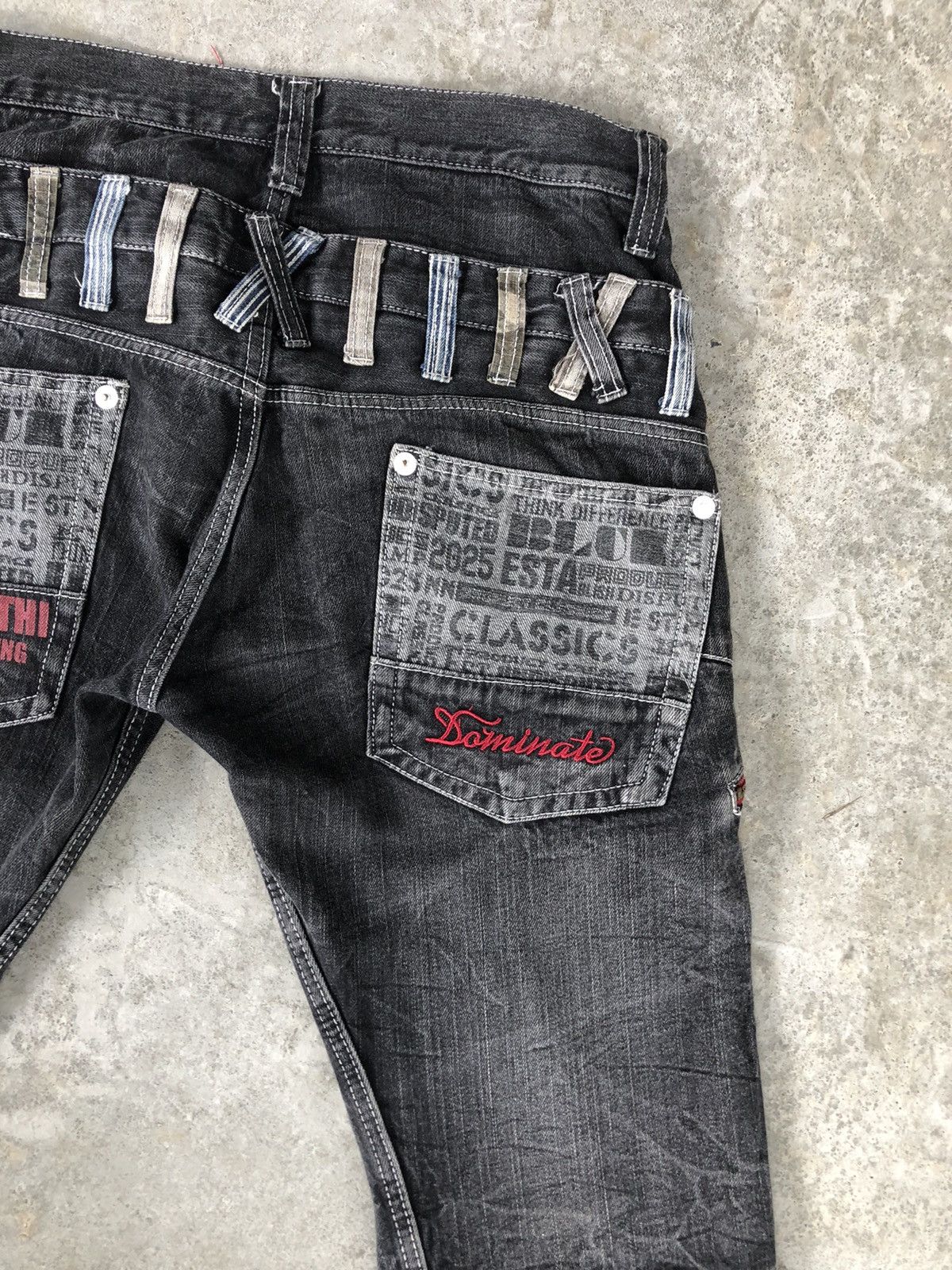 Hysteric Glamour Dominate Handcrafted Double Waist embroidered jeans Size US 32 / EU 48 - 10 Thumbnail