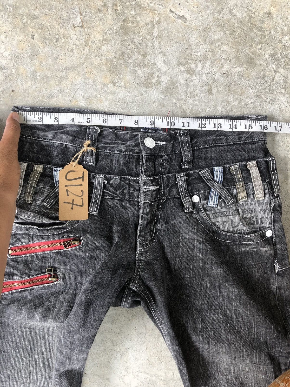 Hysteric Glamour Dominate Handcrafted Double Waist embroidered jeans Size US 32 / EU 48 - 19 Thumbnail