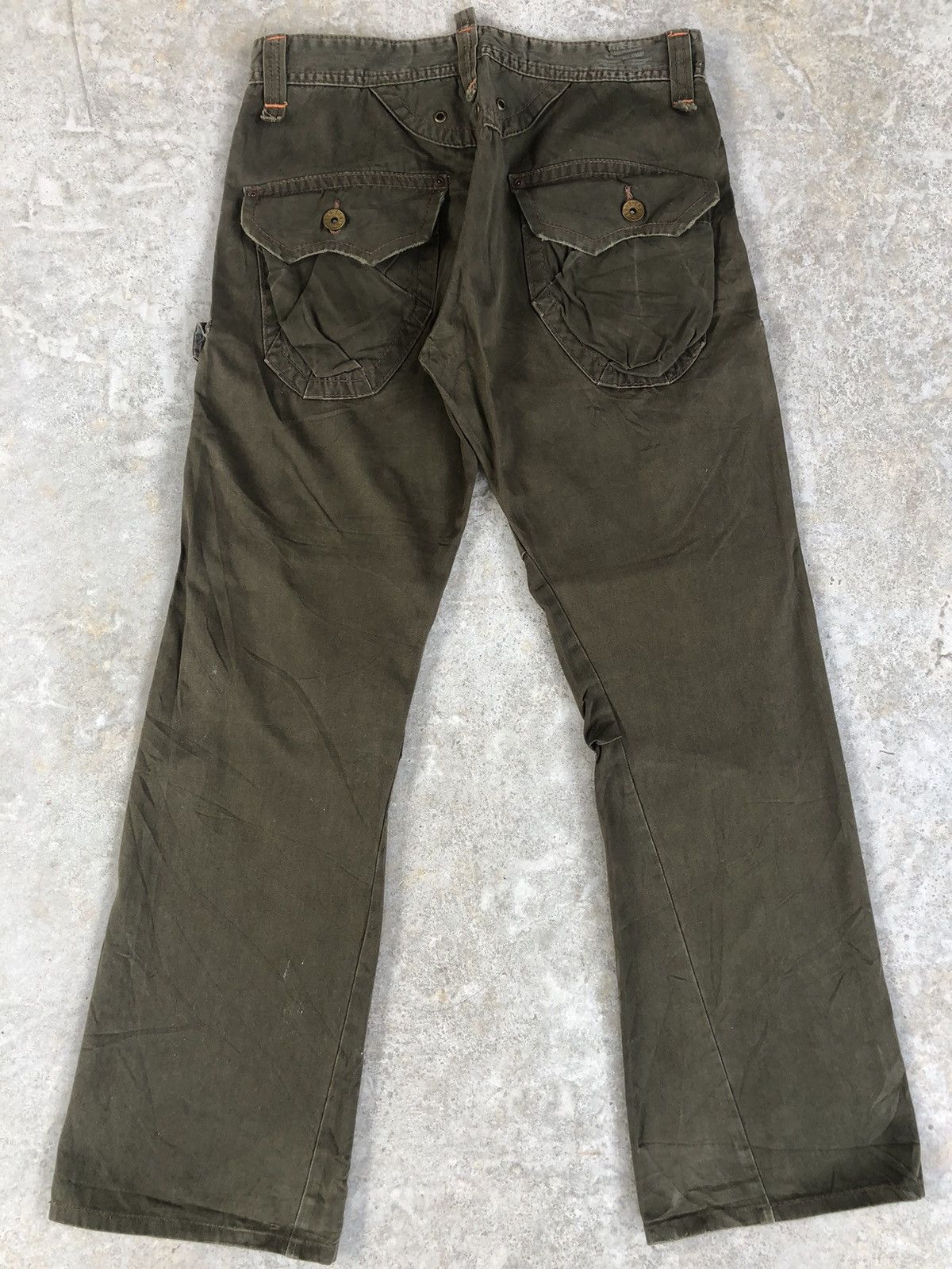 Edwin Edwin 505 Khaki Flare Pants Cargo Pants Tactical Multipocket Size US 32 / EU 48 - 2 Thumbnail