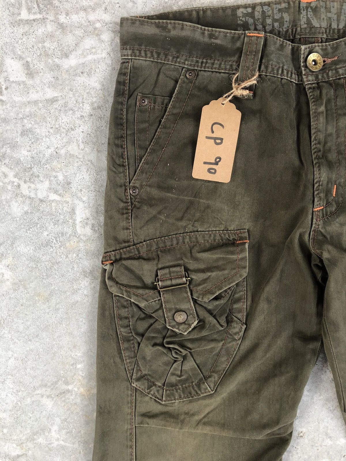 Edwin Edwin 505 Khaki Flare Pants Cargo Pants Tactical Multipocket Size US 32 / EU 48 - 4 Thumbnail