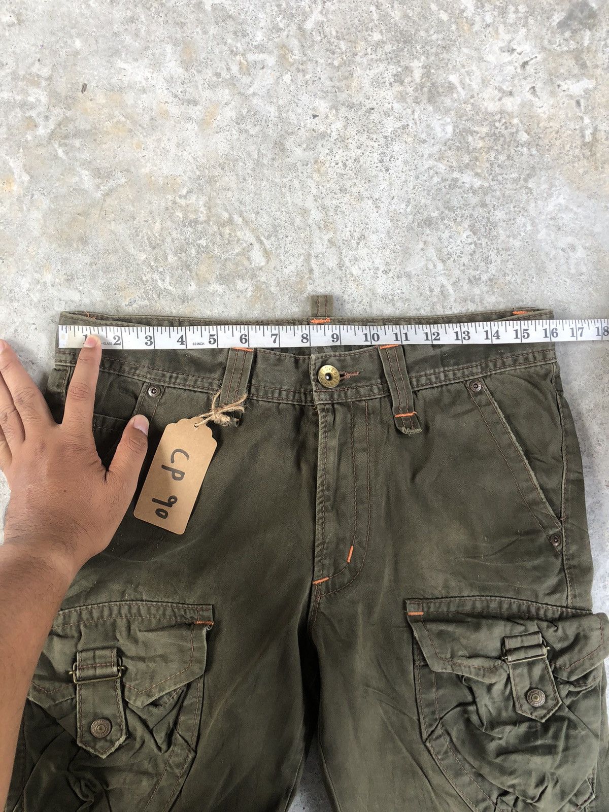 Edwin Edwin 505 Khaki Flare Pants Cargo Pants Tactical Multipocket Size US 32 / EU 48 - 16 Thumbnail