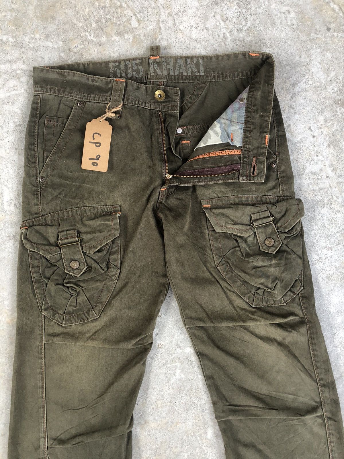 Edwin Edwin 505 Khaki Flare Pants Cargo Pants Tactical Multipocket Size US 32 / EU 48 - 3 Thumbnail