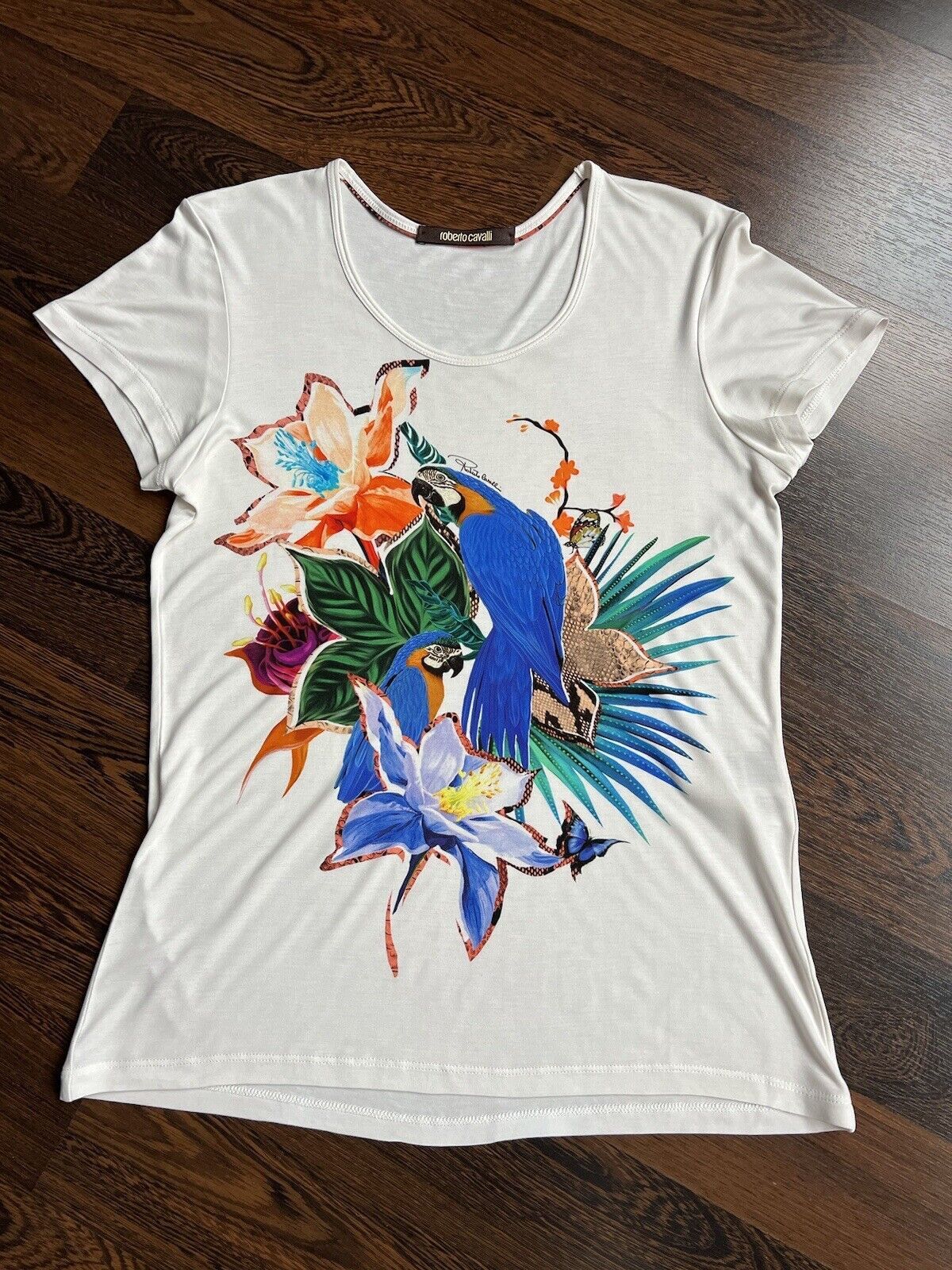 Roberto Cavalli Roberto Cavalli Viscose T-shirt Size 40 Size L / US 10 / IT 46 - 10 Thumbnail