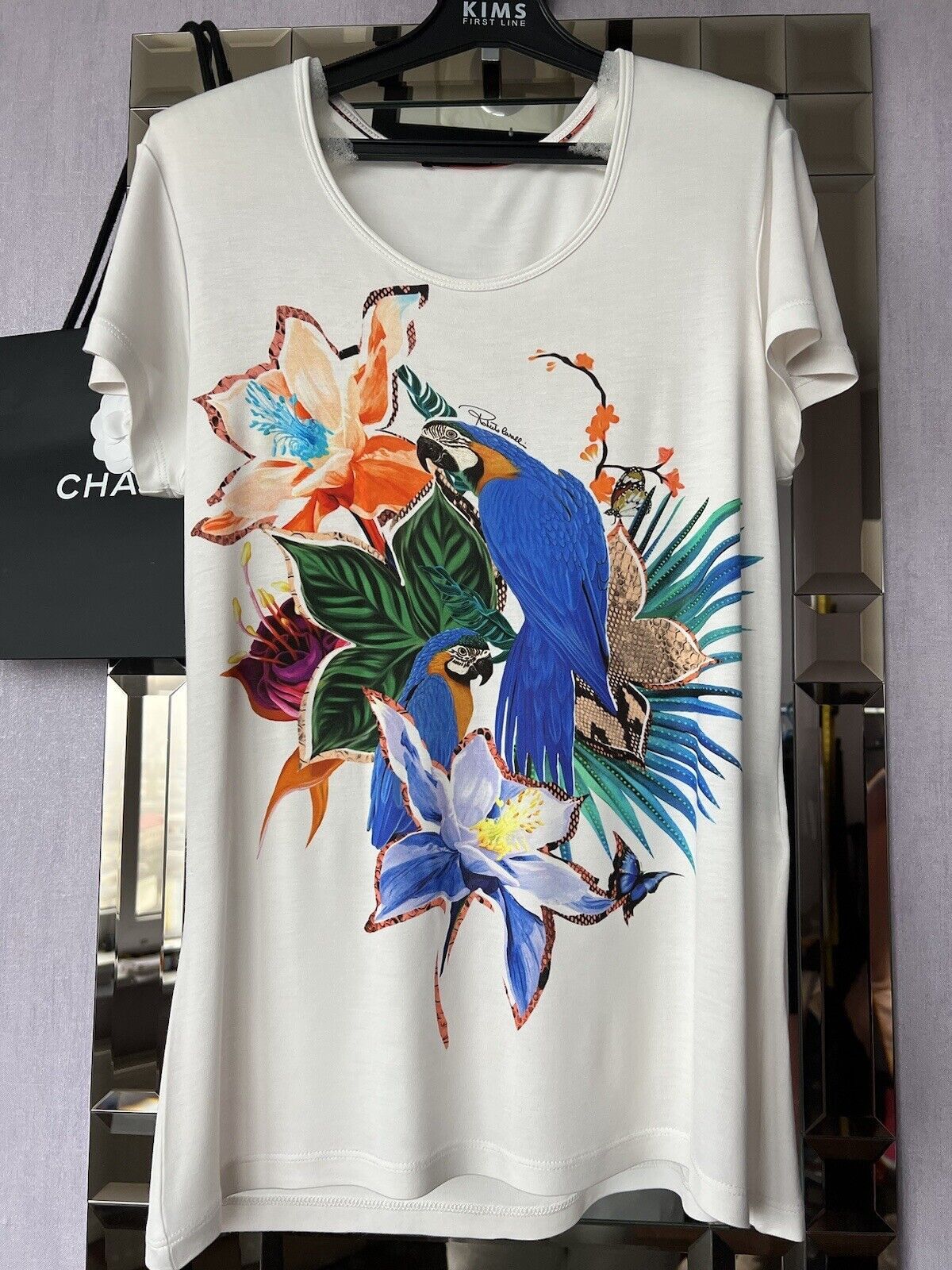 Roberto Cavalli Roberto Cavalli Viscose T-shirt Size 40 Size L / US 10 / IT 46 - 1 Thumbnail