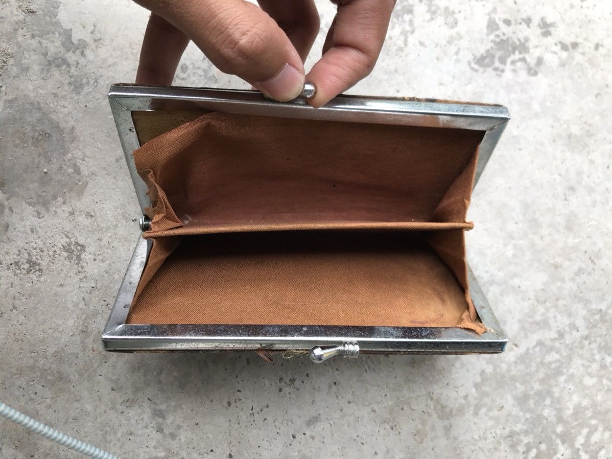 Handmade × Leather Handmade peacock feathers Wallet Size ONE SIZE - 4 Thumbnail