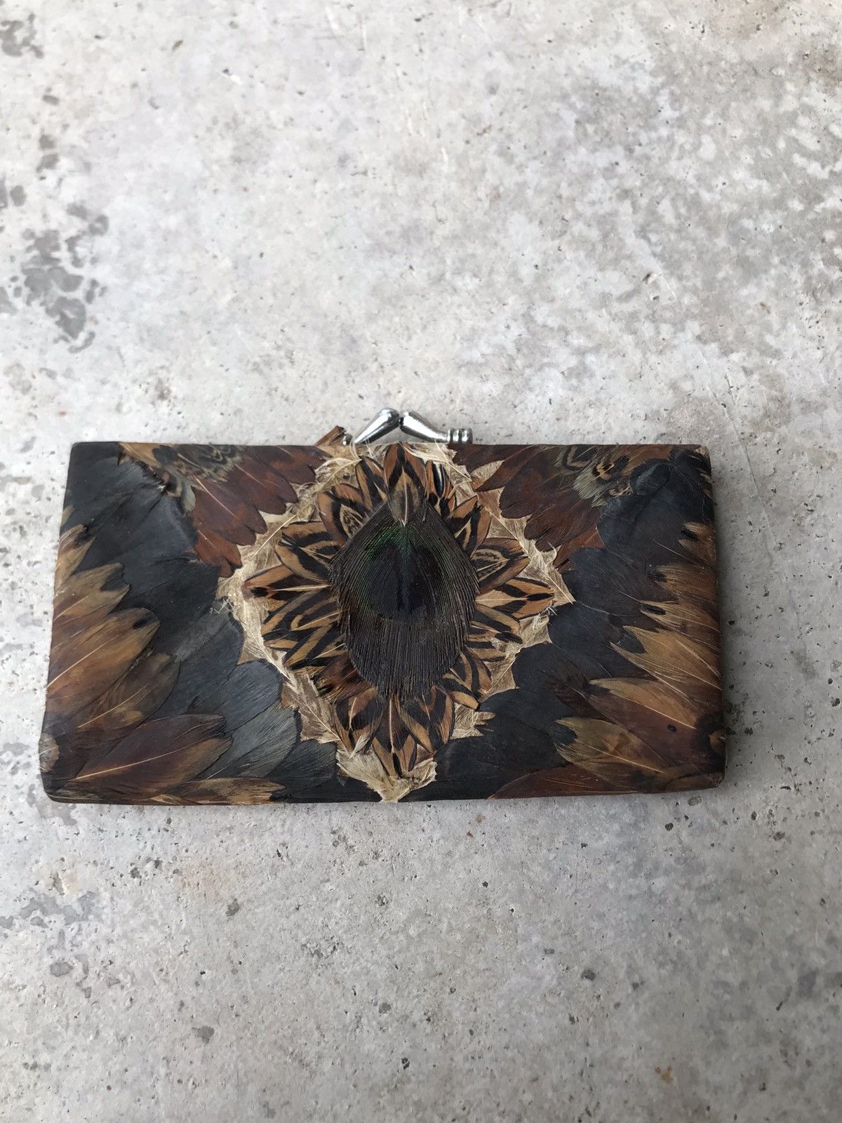 Handmade peacock feathers Wallet